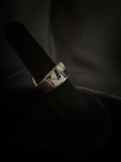 White Buffalo/Sterling Silver Ring (Size 9 1/4)