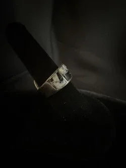 White Buffalo/Sterling Silver Ring (Size 9 1/4)