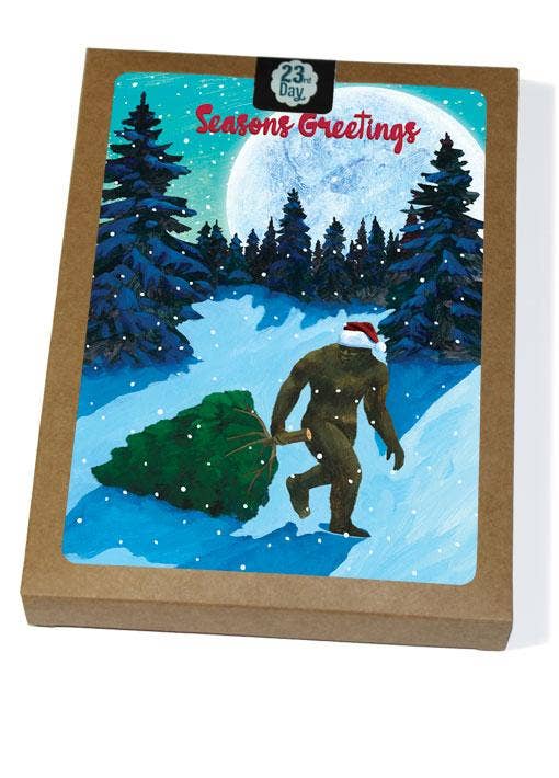 Sasquatch Christmas Boxed Card