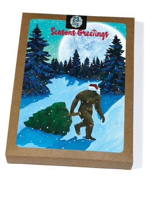 Sasquatch Christmas Boxed Card