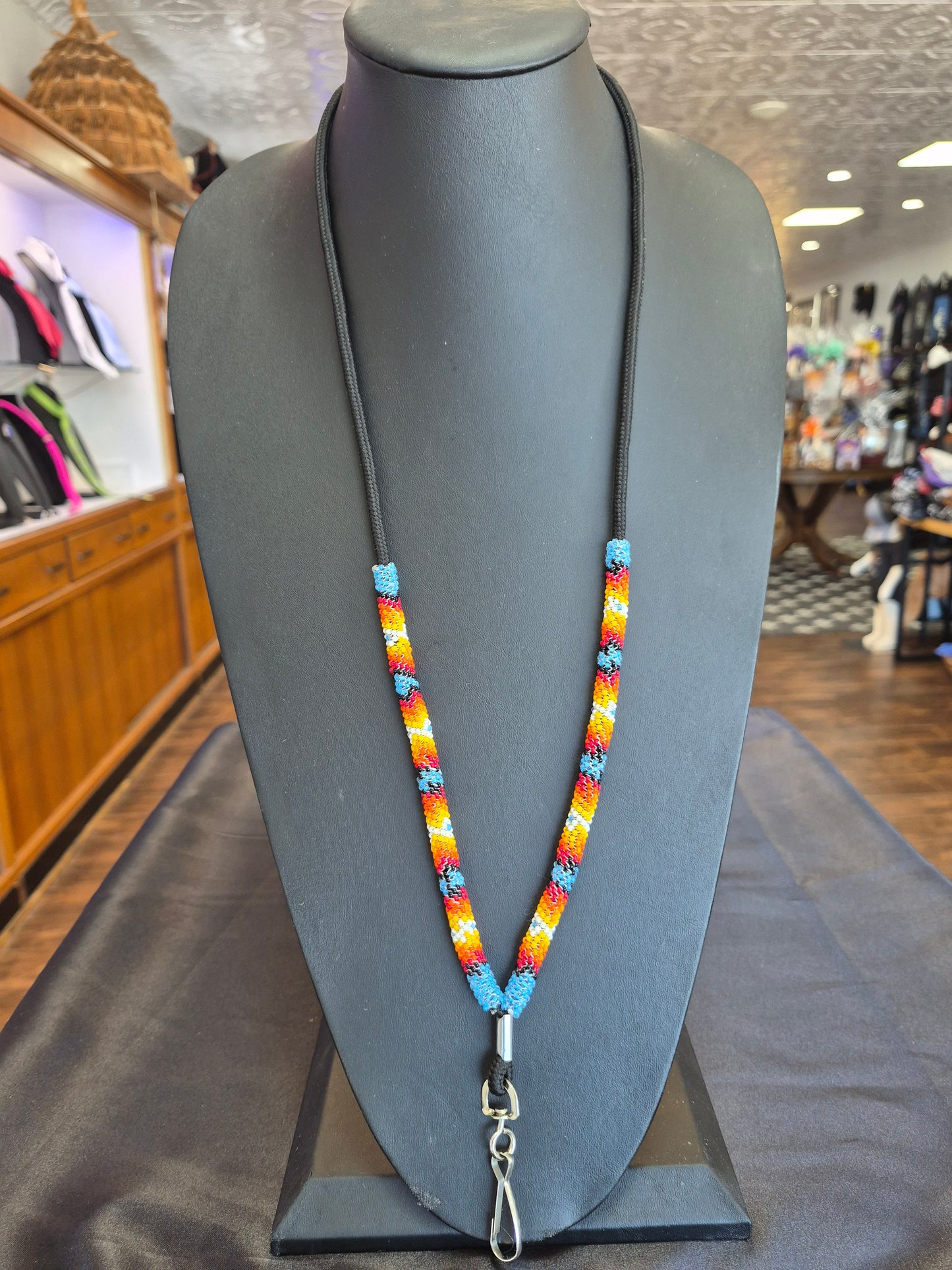 Beaded Lanyard - Blue