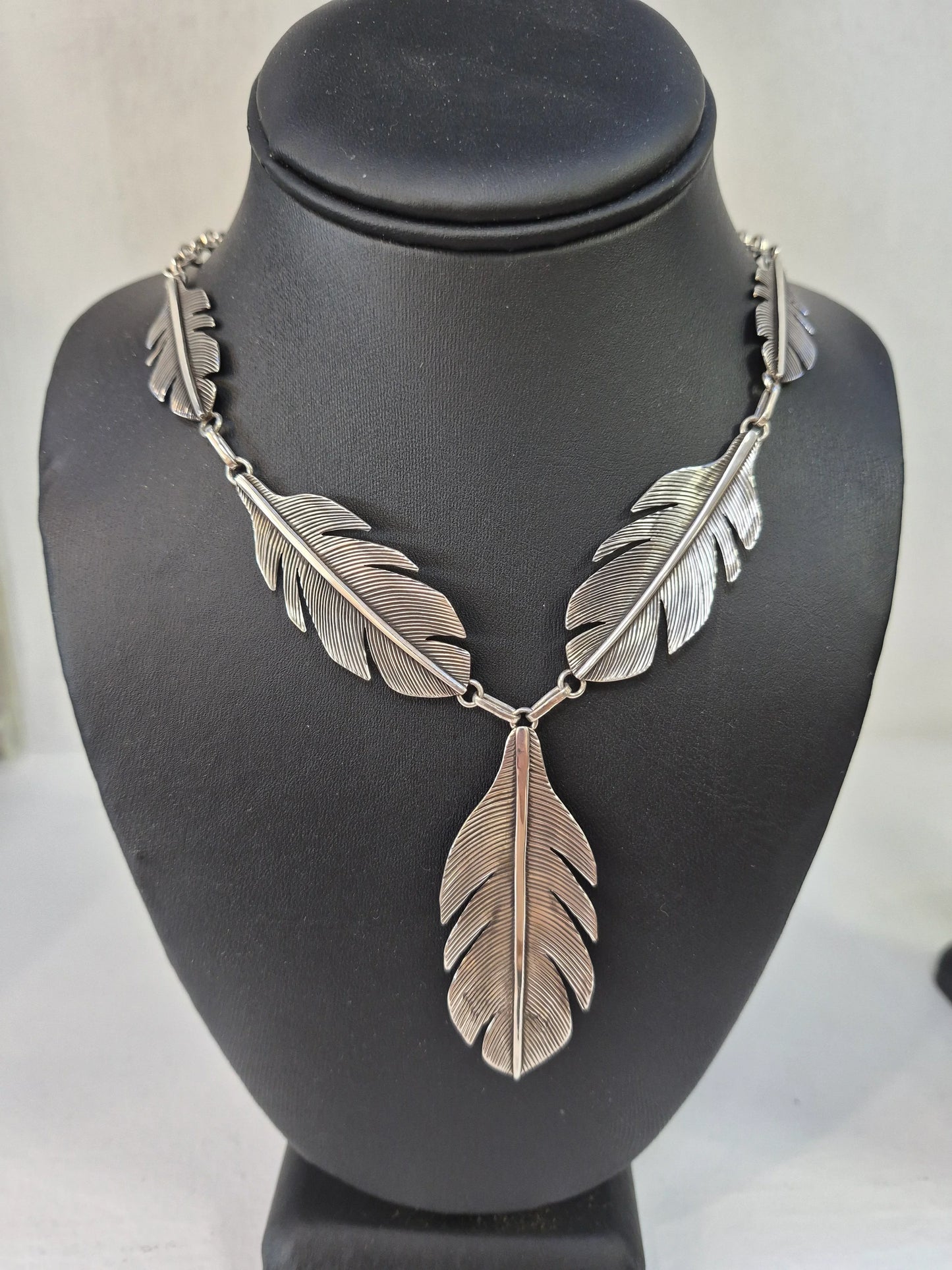 Sterling Silver Feather Necklace