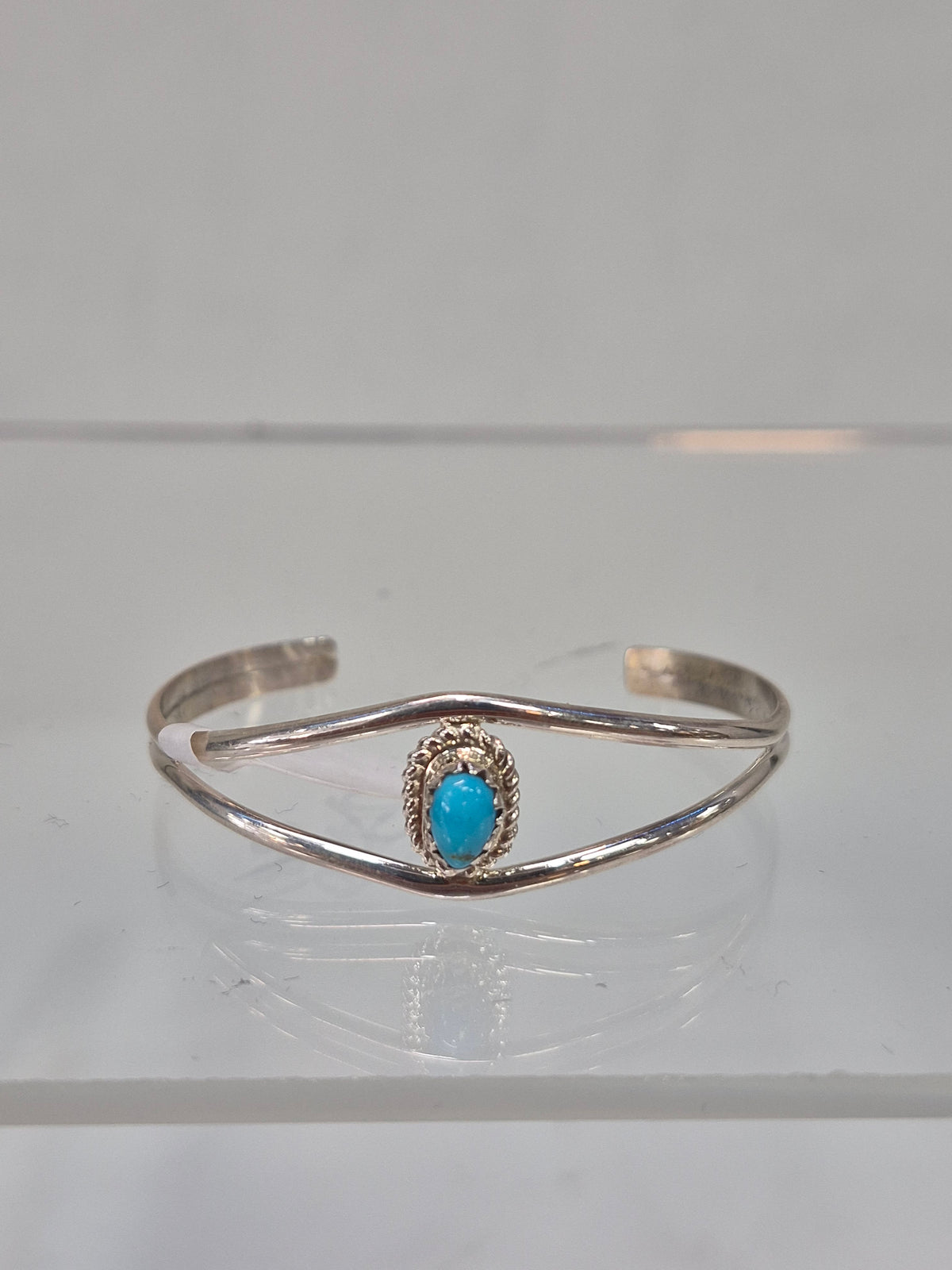 Turquoise & SS Baby Bracelet