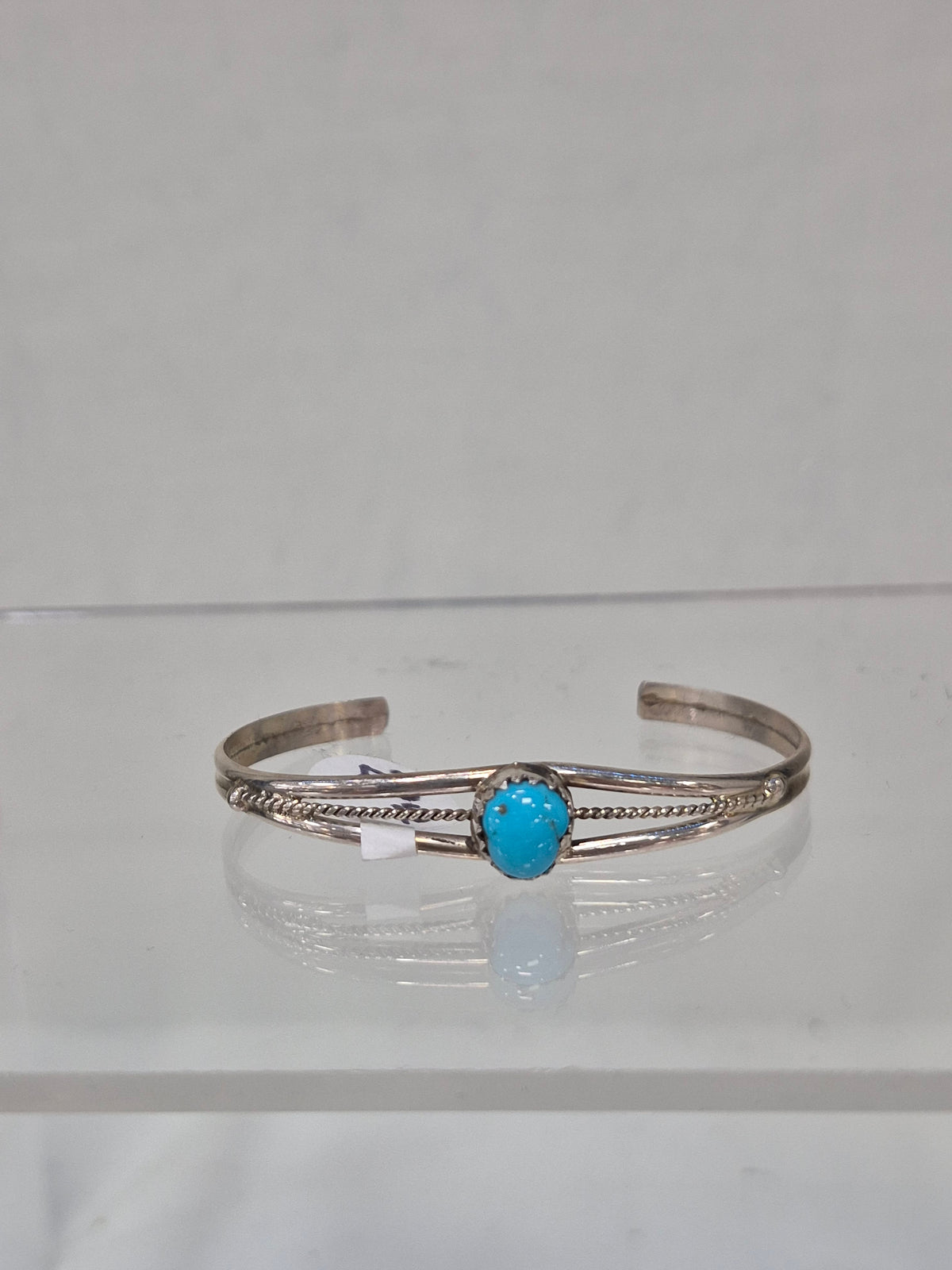 Turquoise & SS Baby Bracelet