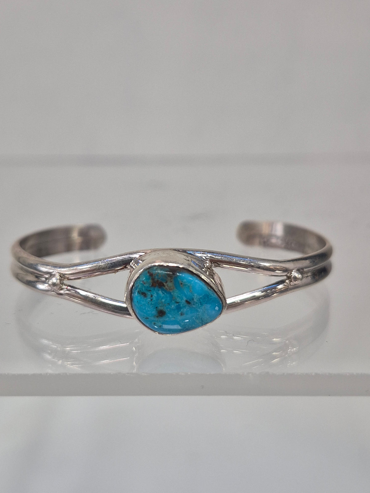 Turquoise & SS Baby Bracelet