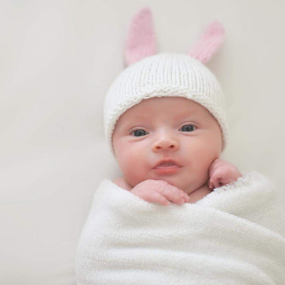 Newborn Pink Bunny Beanie Hat