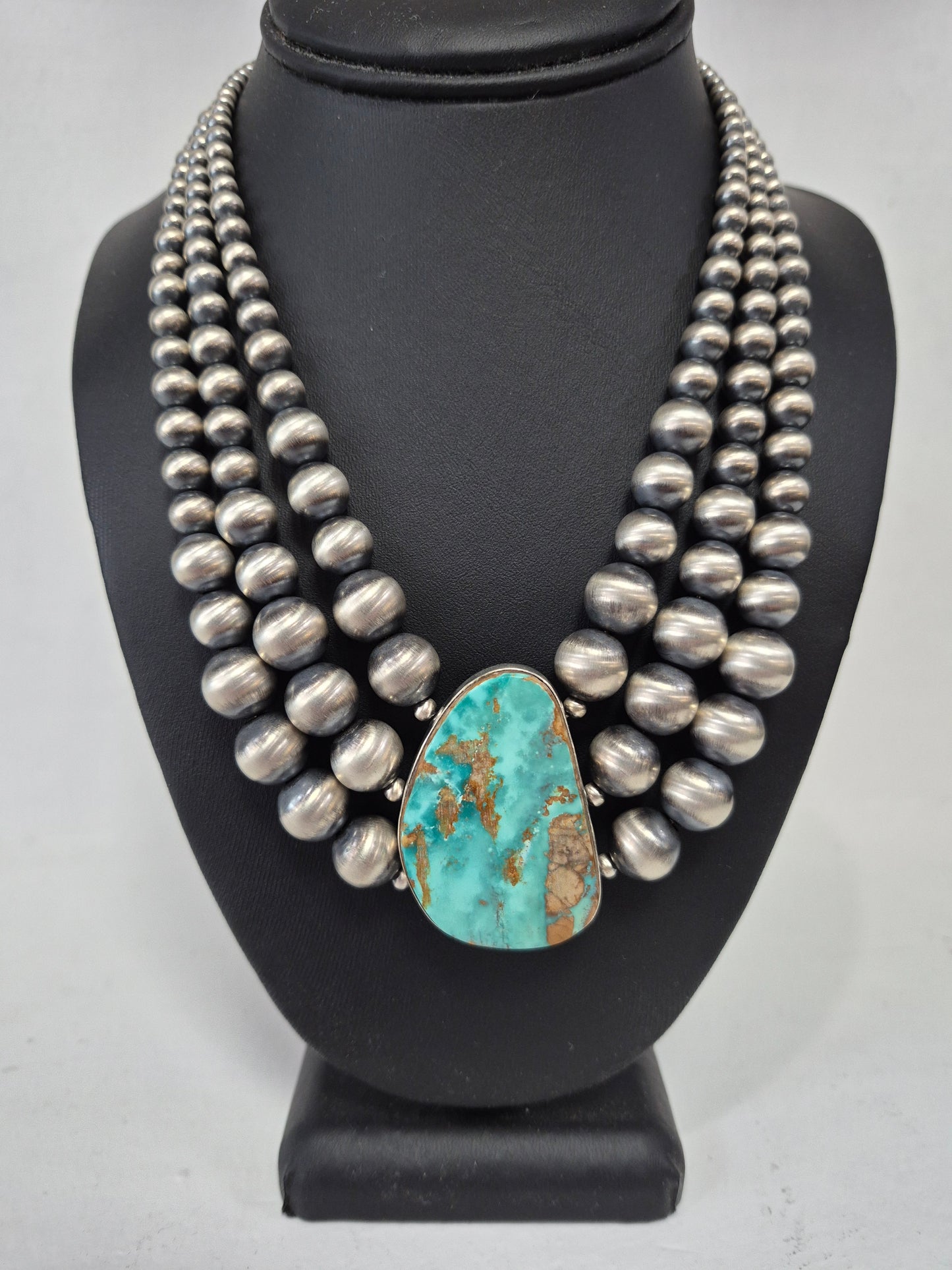Navajo Pearl & Turquoise Statement Necklace