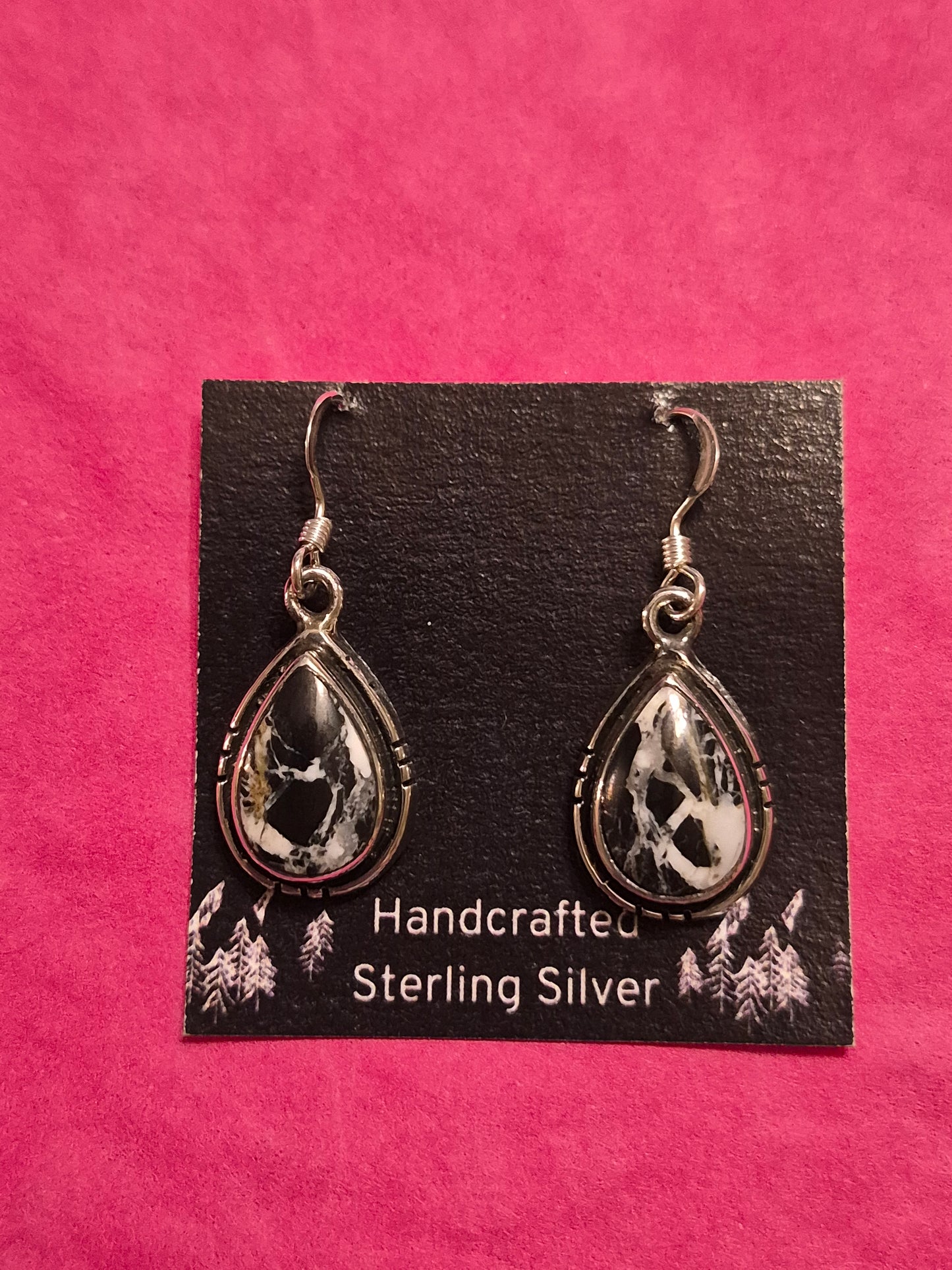 White Buffalo Turquoise Earrings