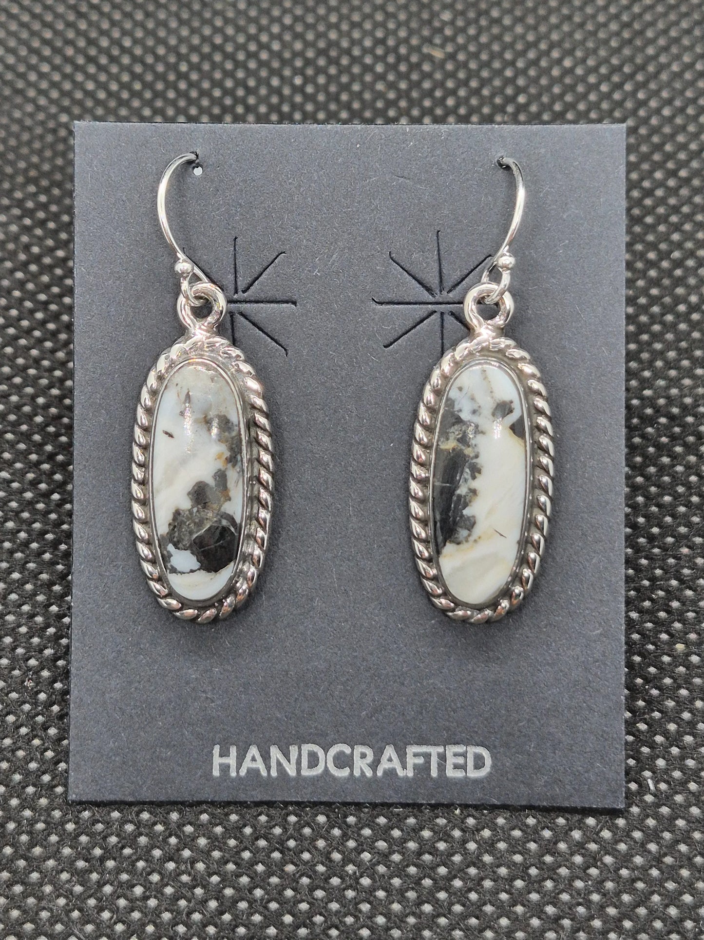 White Buffalo Turquoise Earrings