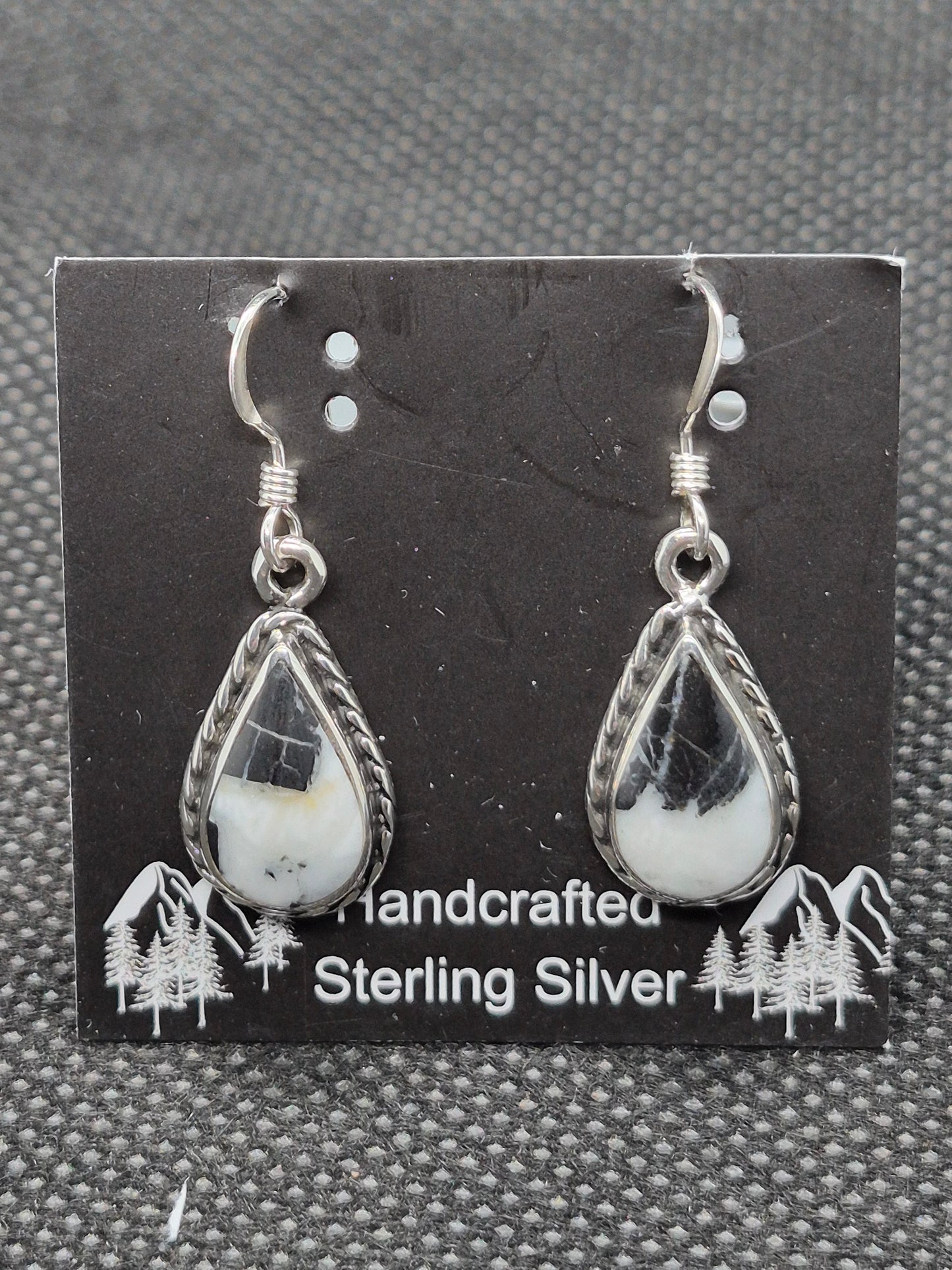 White Buffalo Turquoise Earrings