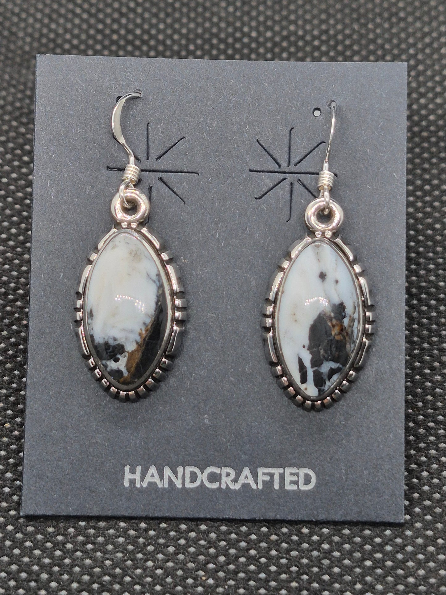 White Buffalo Turquoise Earrings