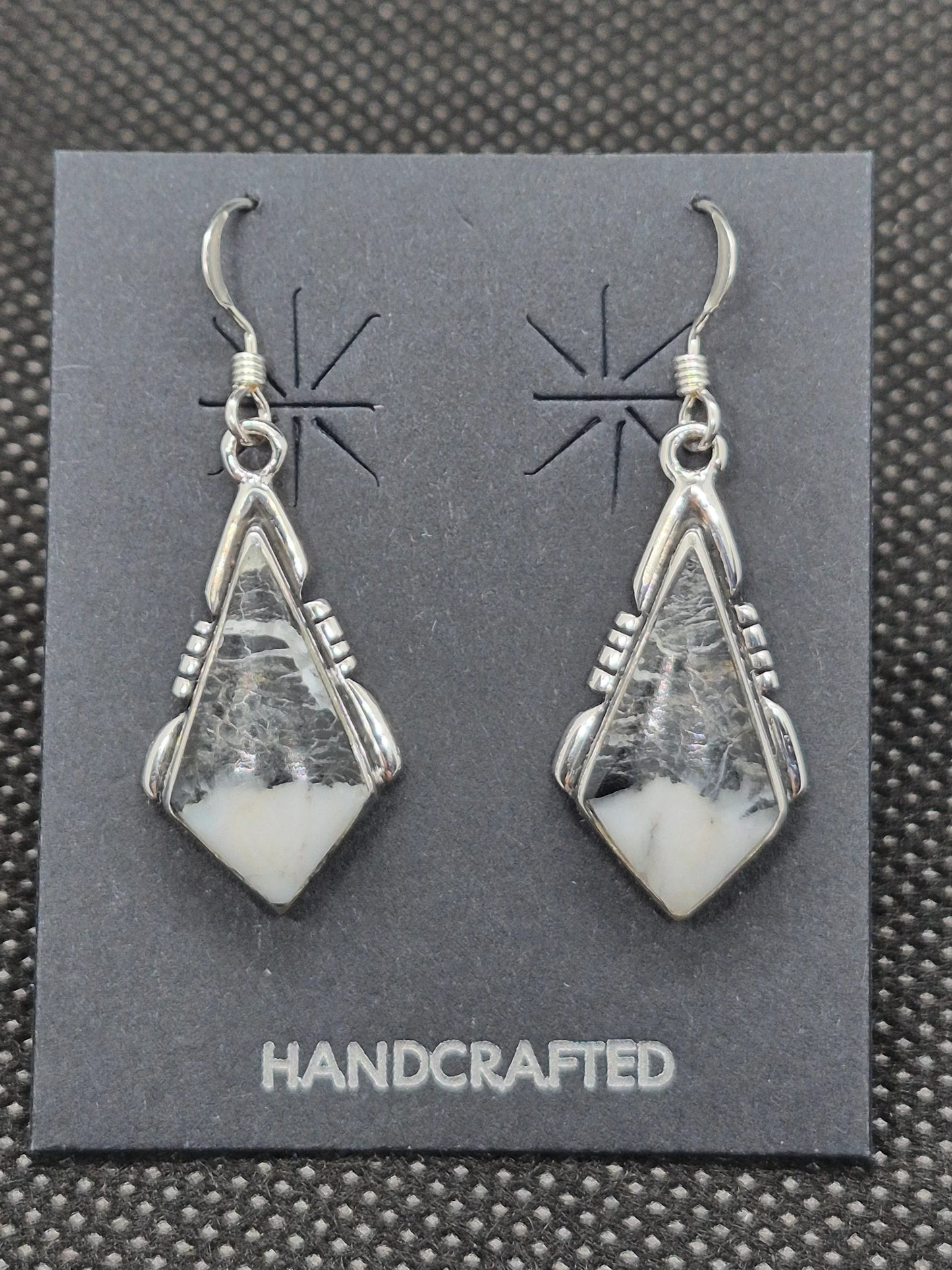 White Buffalo Turquoise Earrings