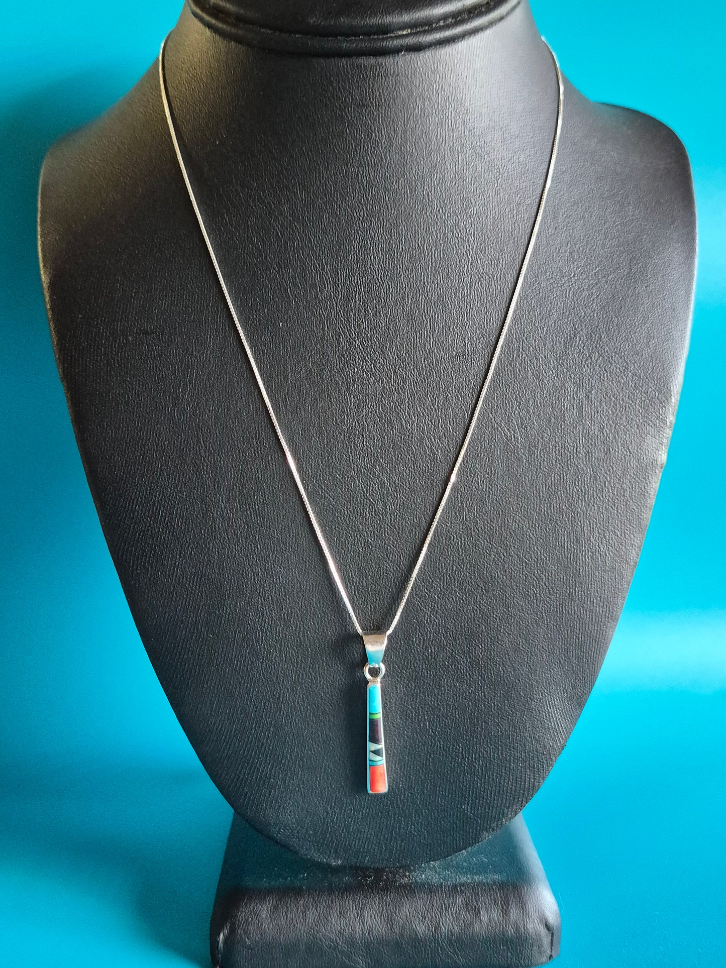 Sterling Silver & Inlay Necklace