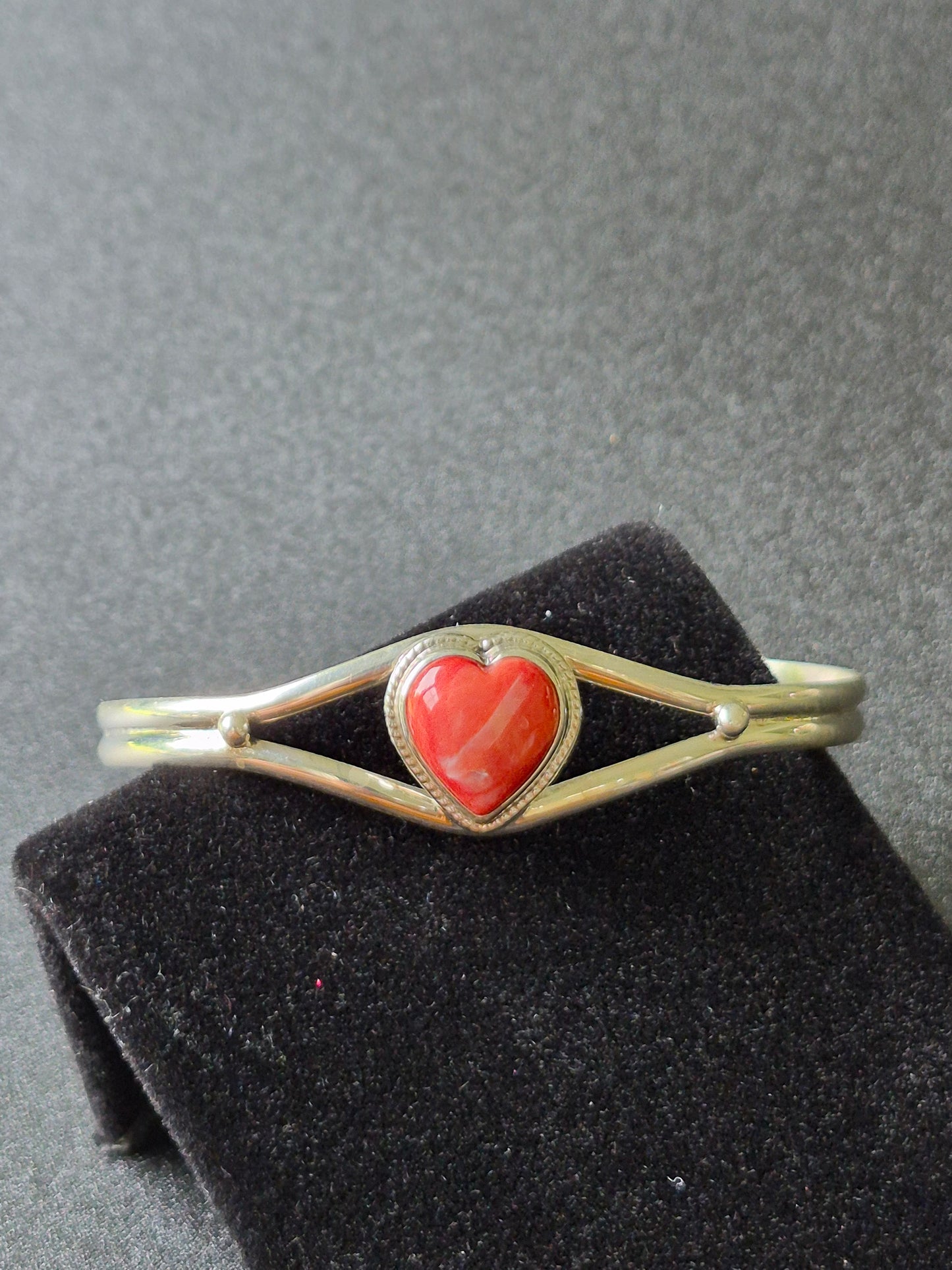 Sterling Silver & Spiny Oyster Shell Bracelet