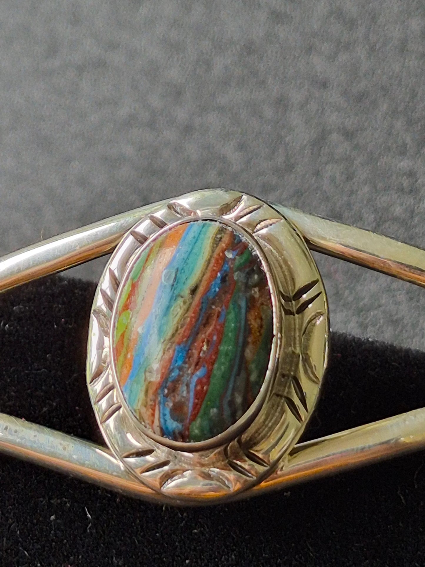 Sea Jasper & Sterling Silver Bracelet