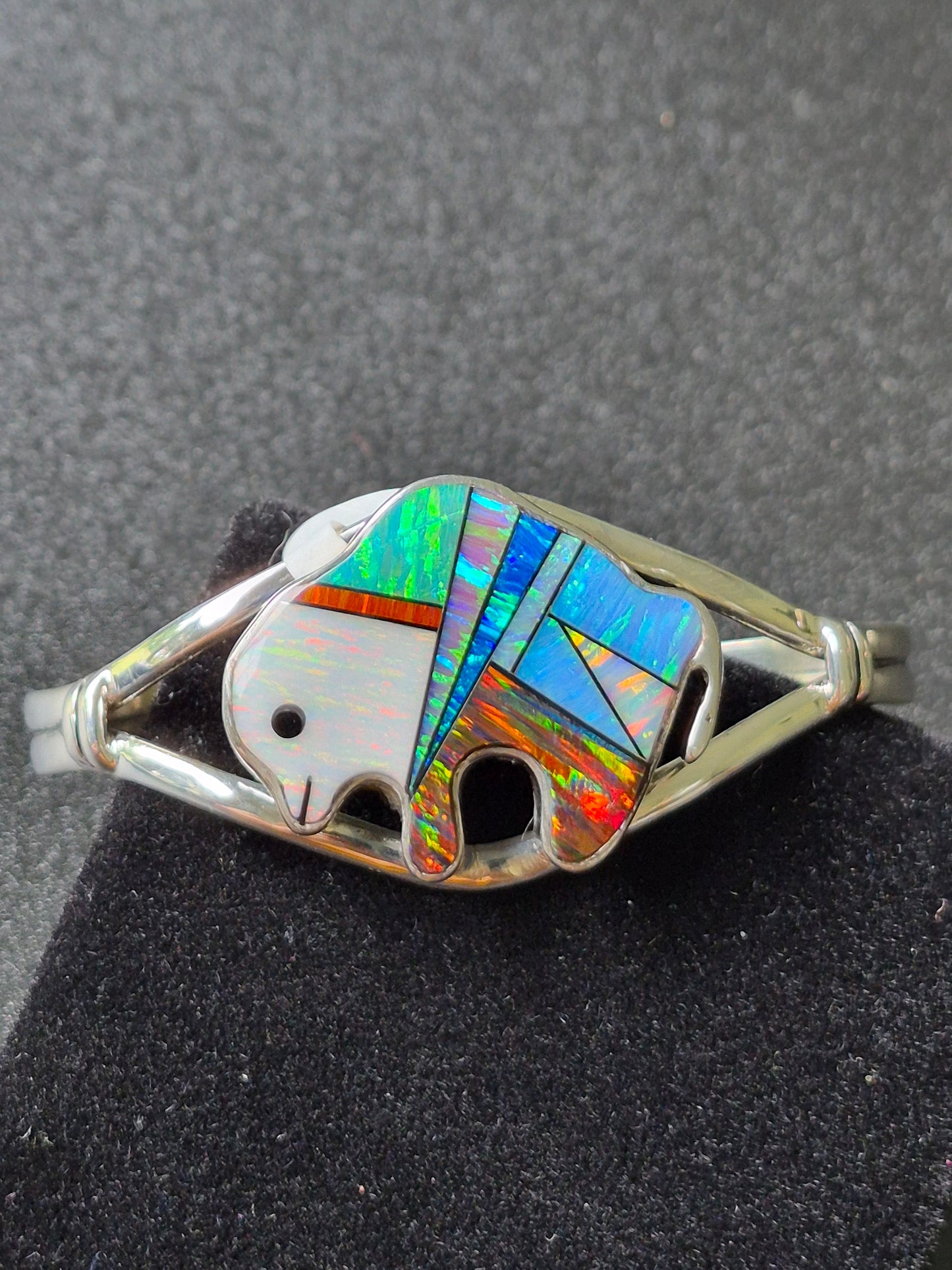 Lab Opal Buffalo Bracelet