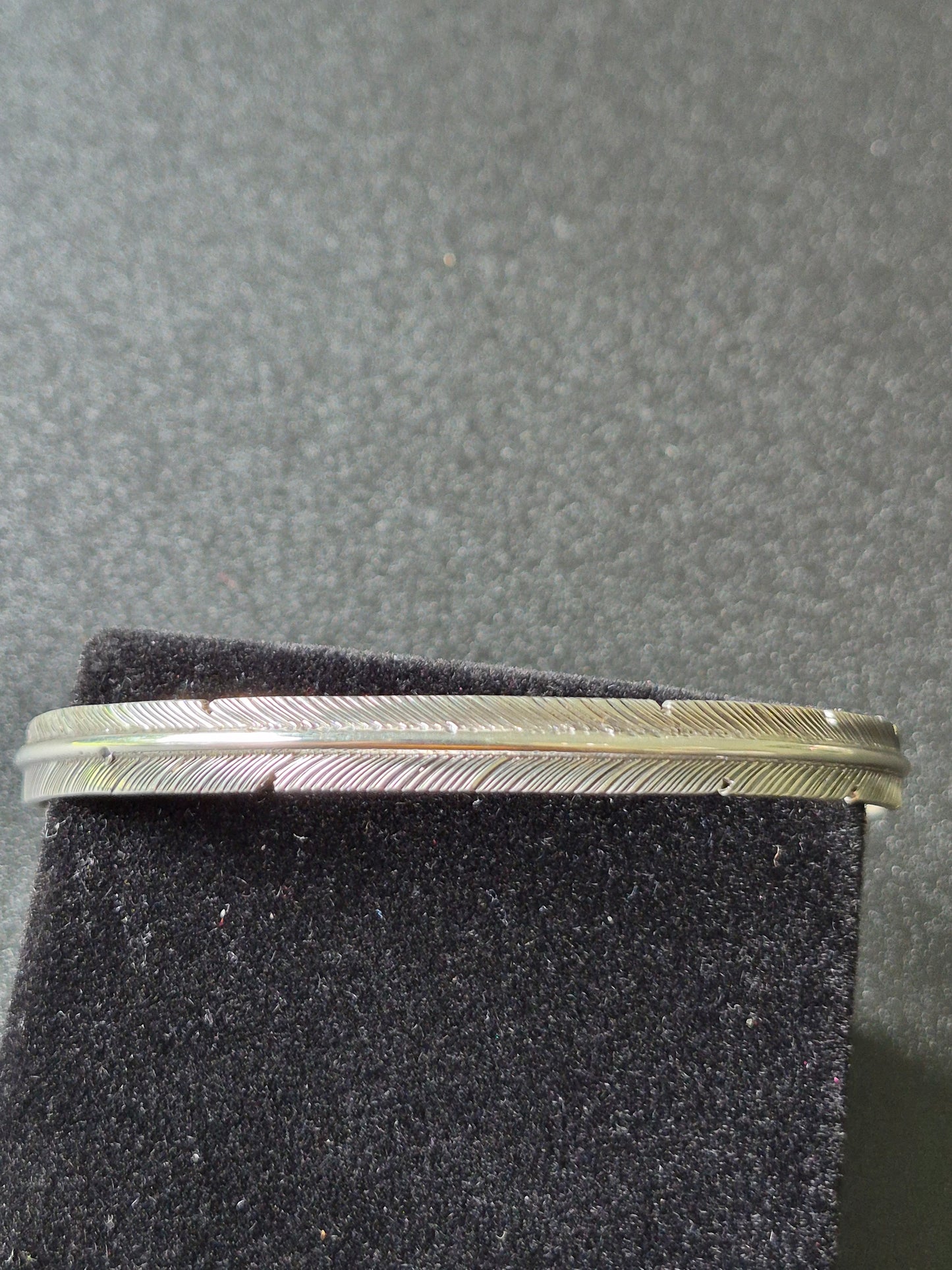 Thin Sterling Silver Feather Bracelet