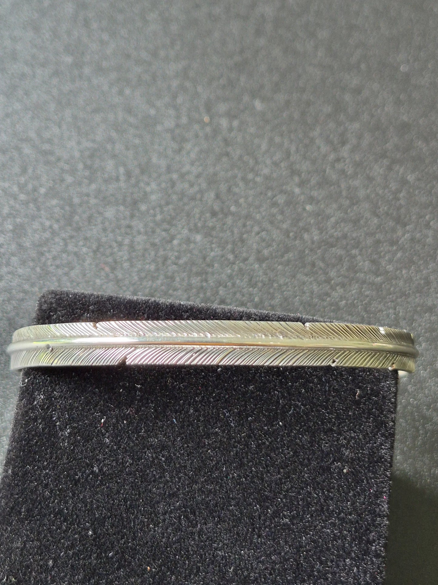 Thin Sterling Silver Feather Bracelet