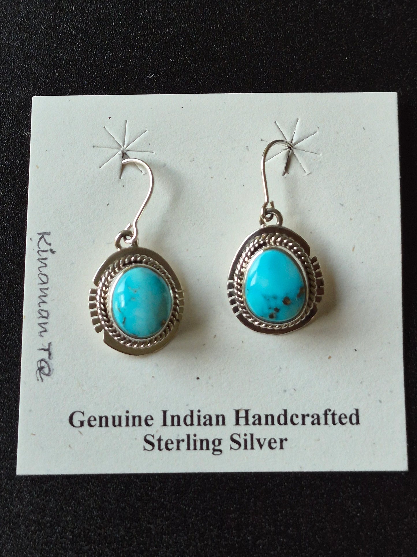Kingman Turquoise & Sterling Silver Earrings