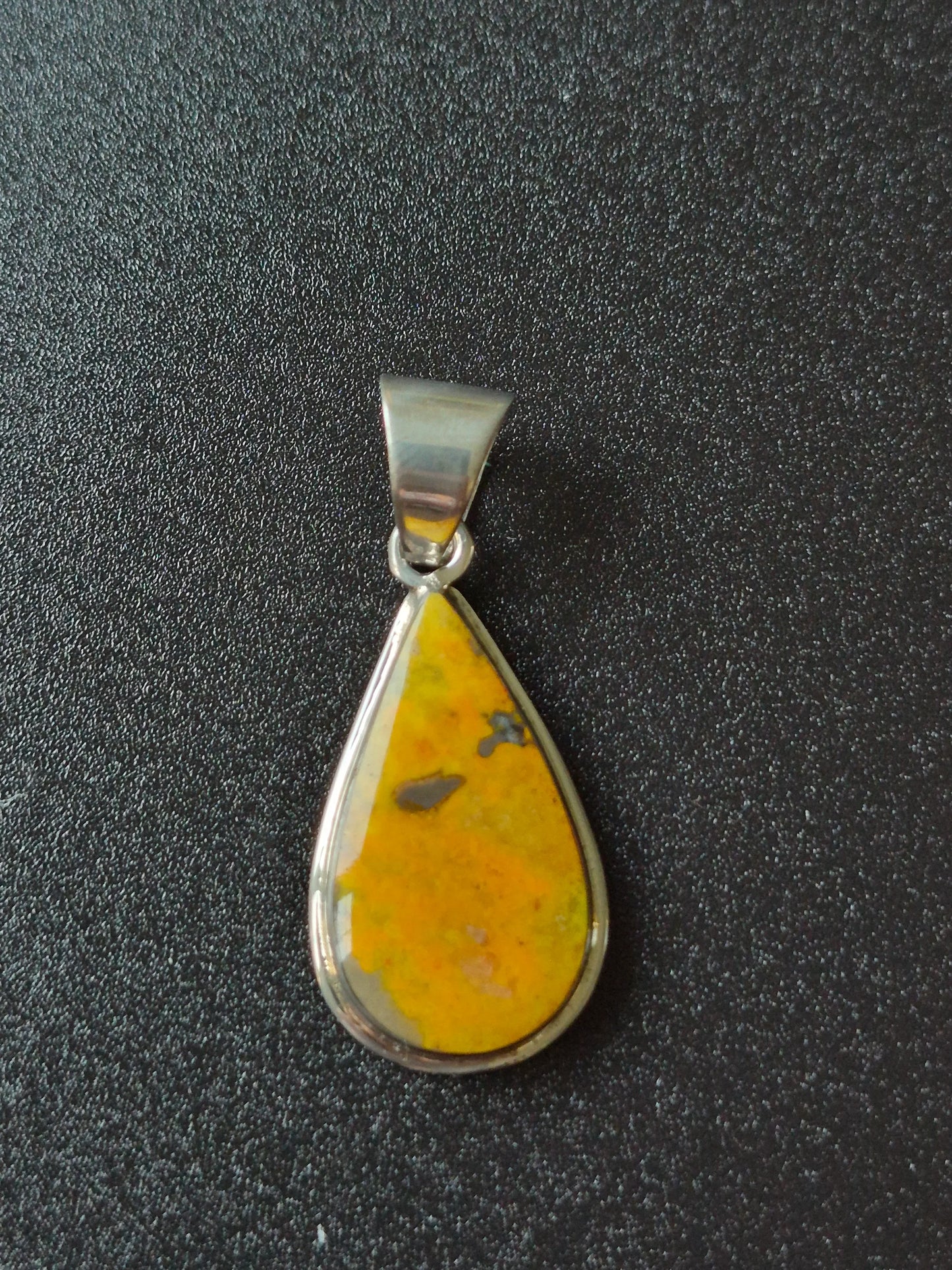 Bumblebee Jasper & Sterling Silver Pendant