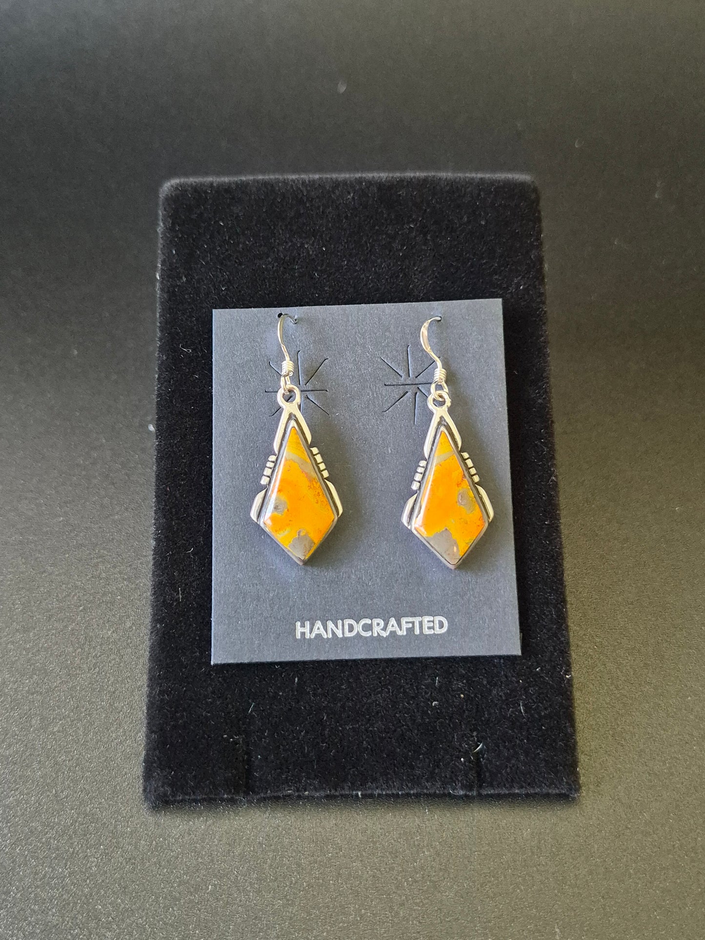 Bumblebee Jasper & Sterling Silver Earrings