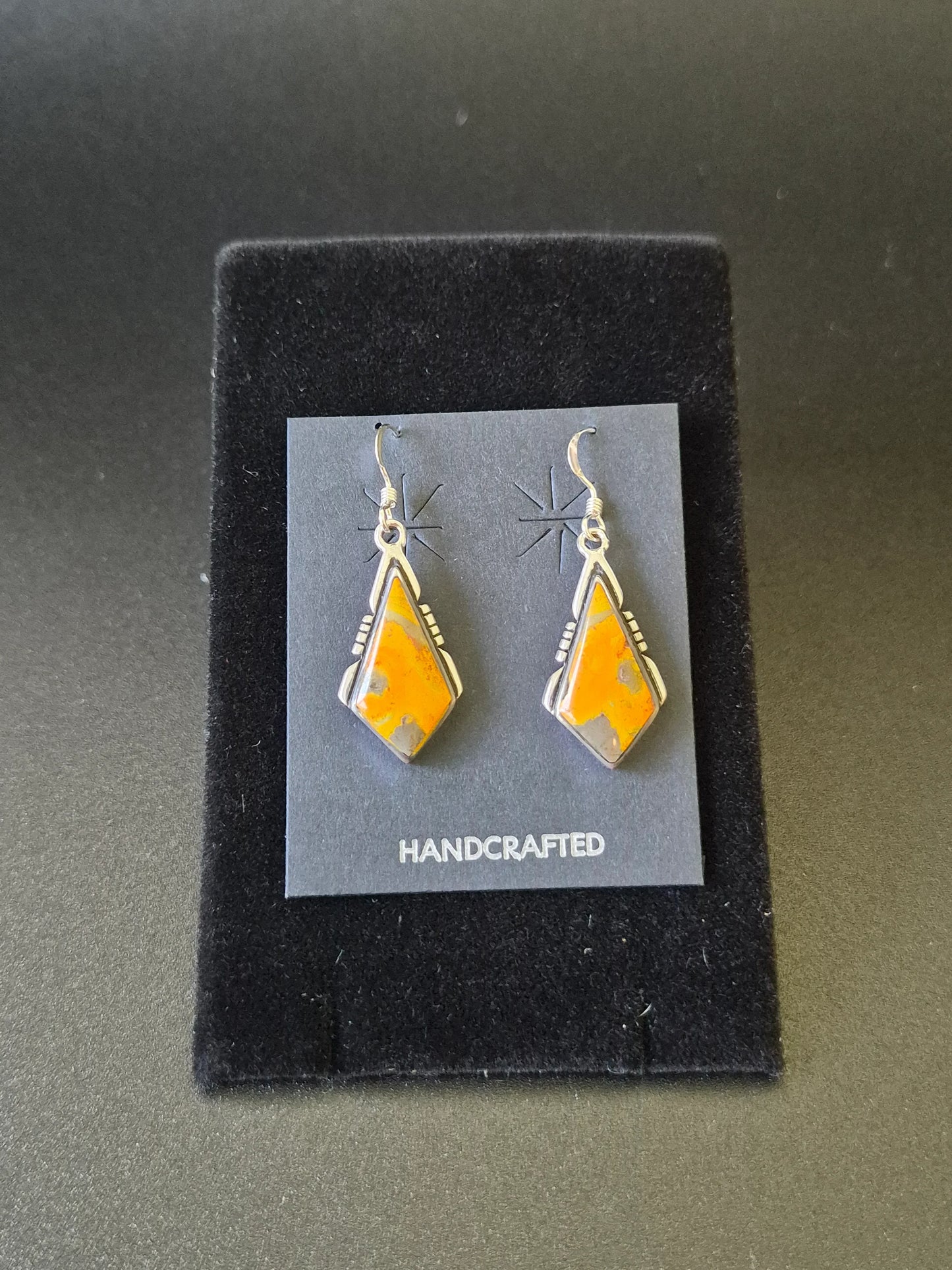 Bumblebee Jasper & Sterling Silver Earrings