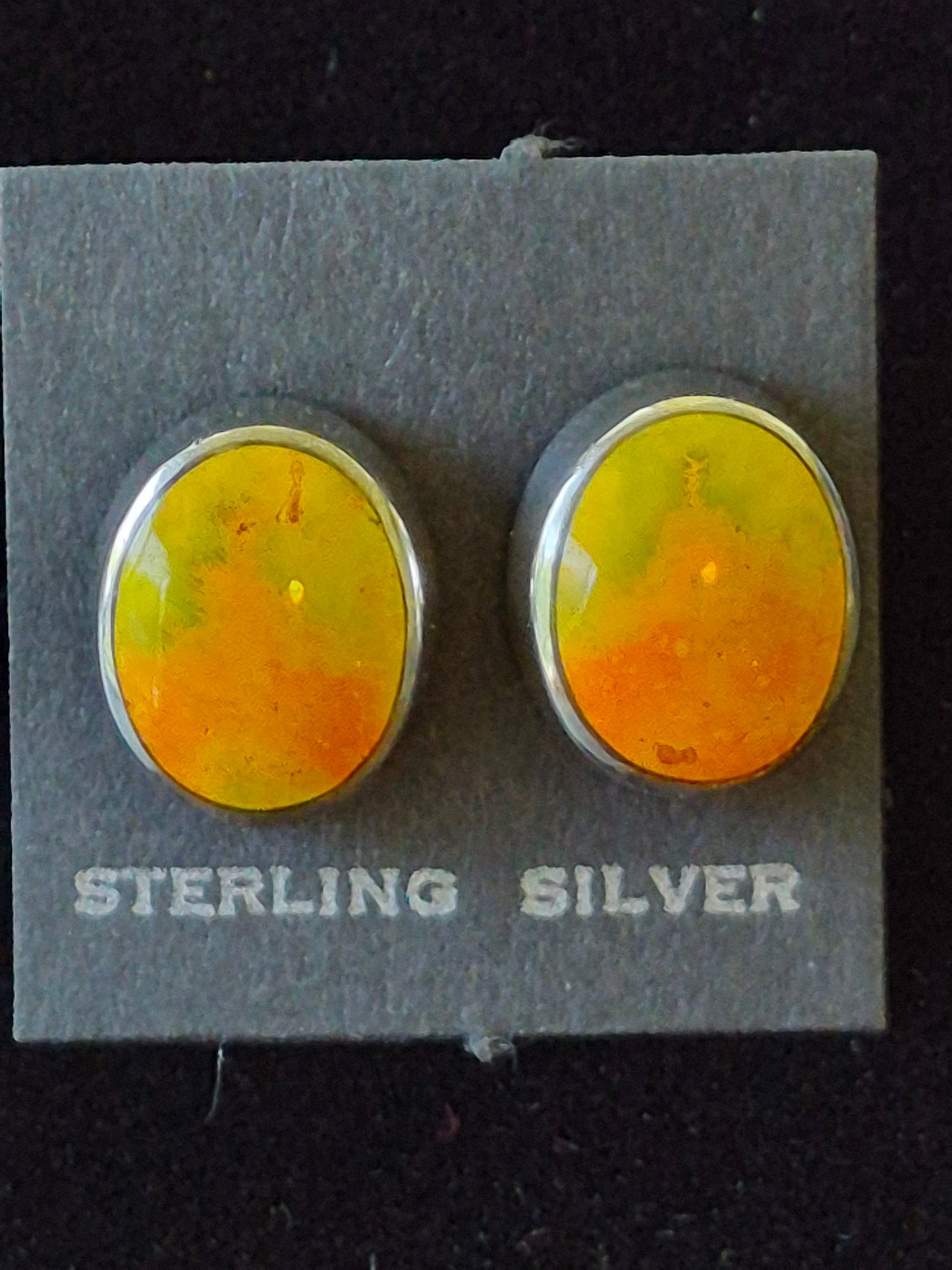 Bumblebee Jasper & SS Stud Earrings