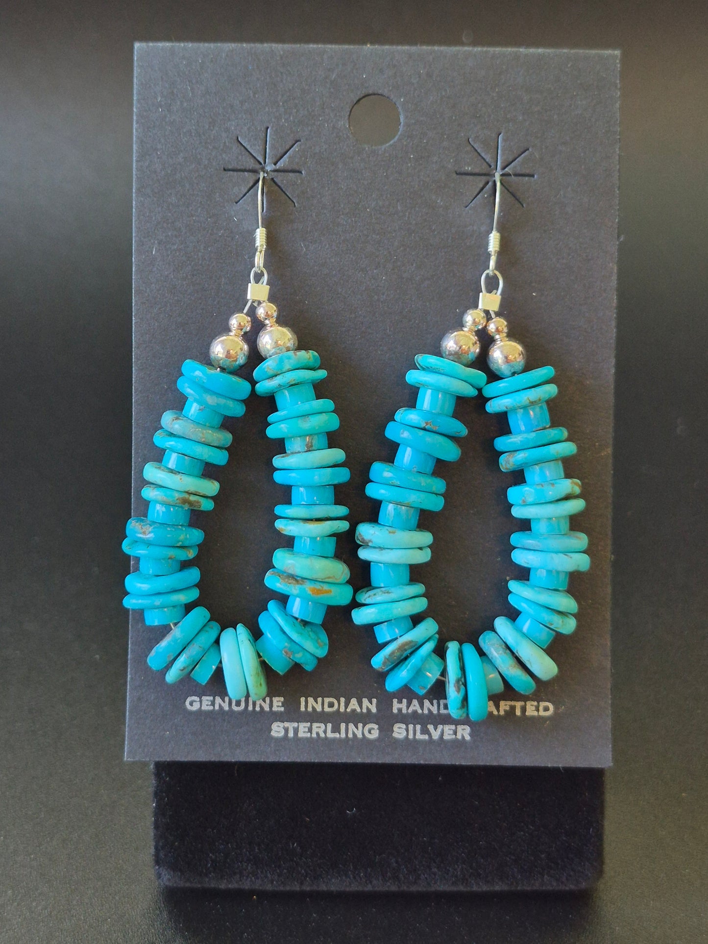 Strung Turquoise Loop Earrings