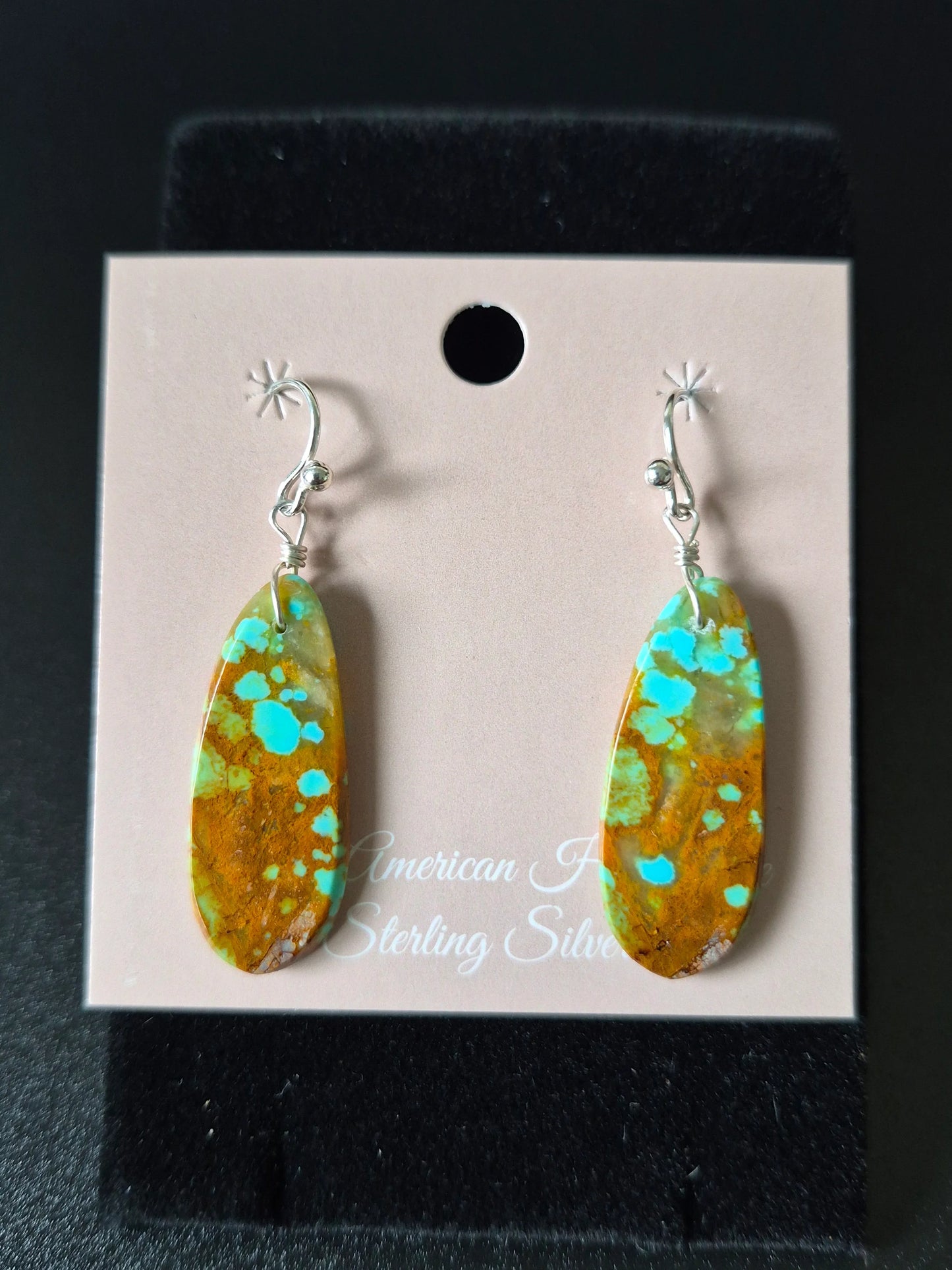 Boulder Turquoise Slab Earrings