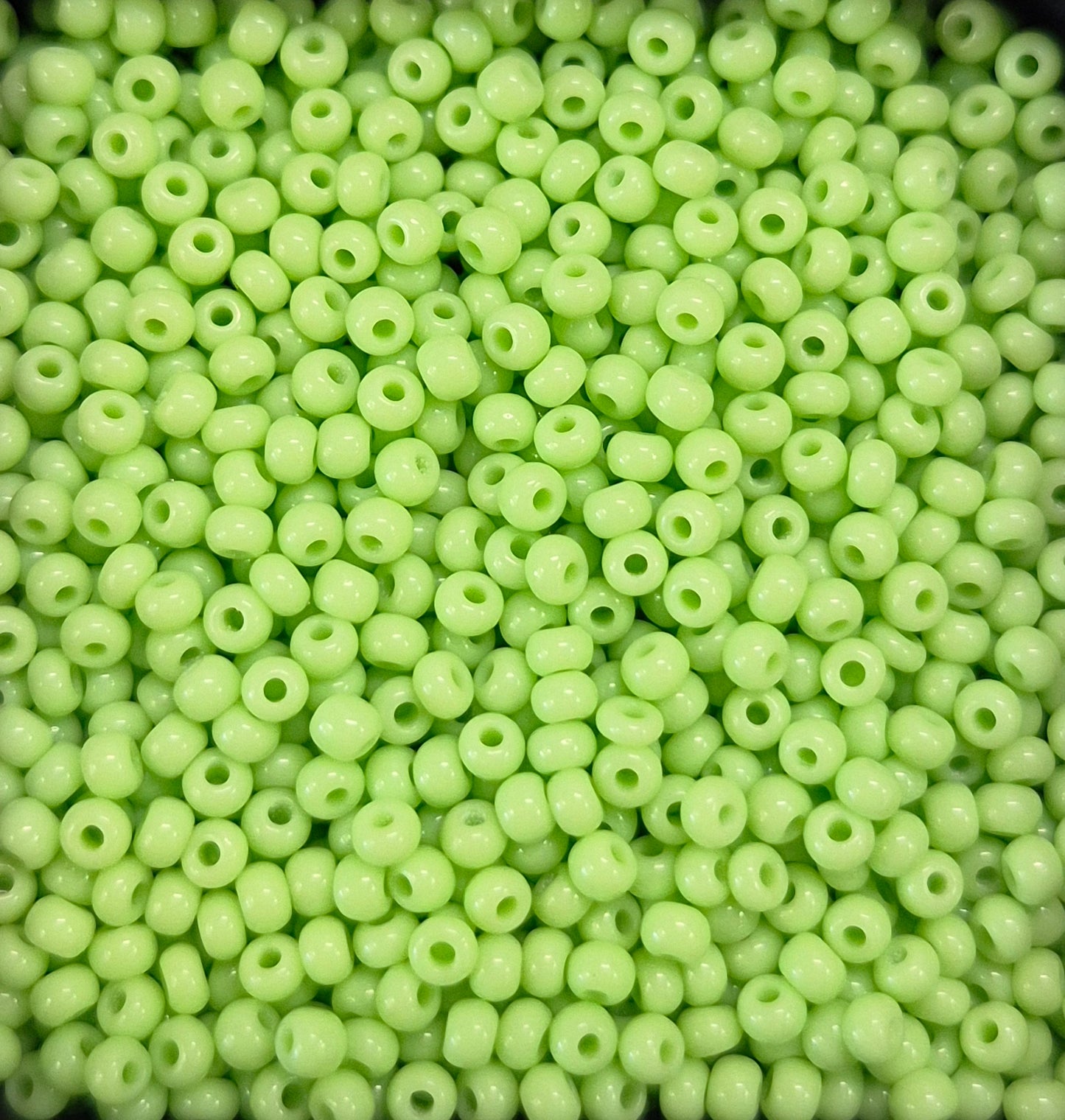 11 Seed Bead Opaque Pale Green