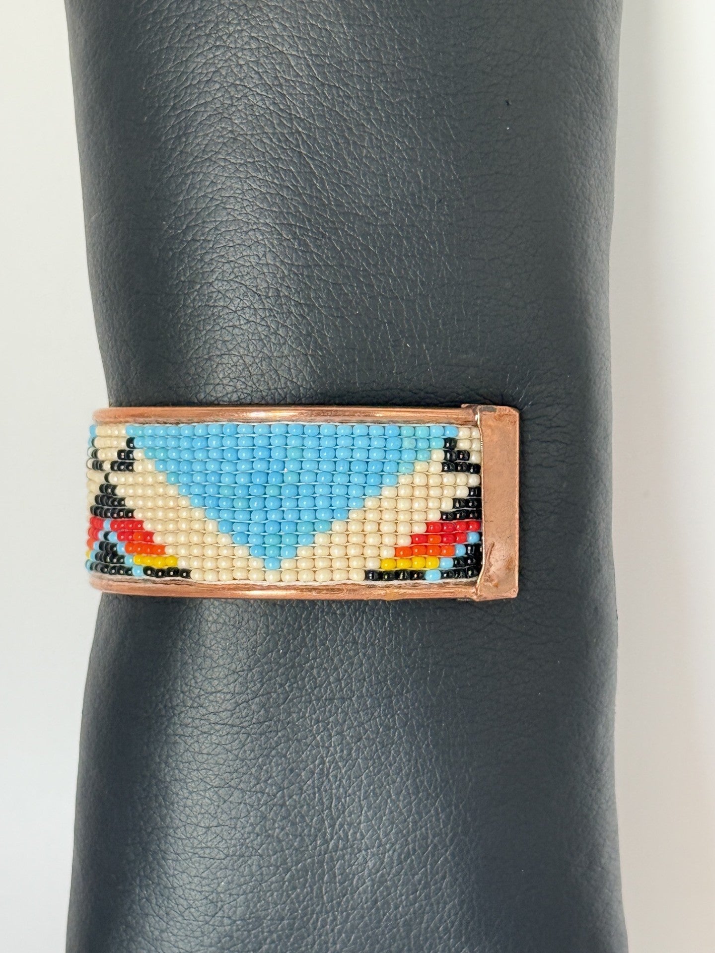 Copper Beaded Cuff Bracelet