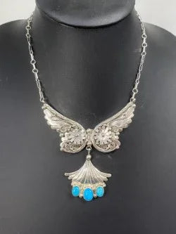 Sterling Silver and Turquoise Statement Piece