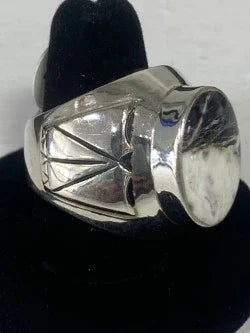 White Buffalo Turquoise & Sterling Silver Men's Ring