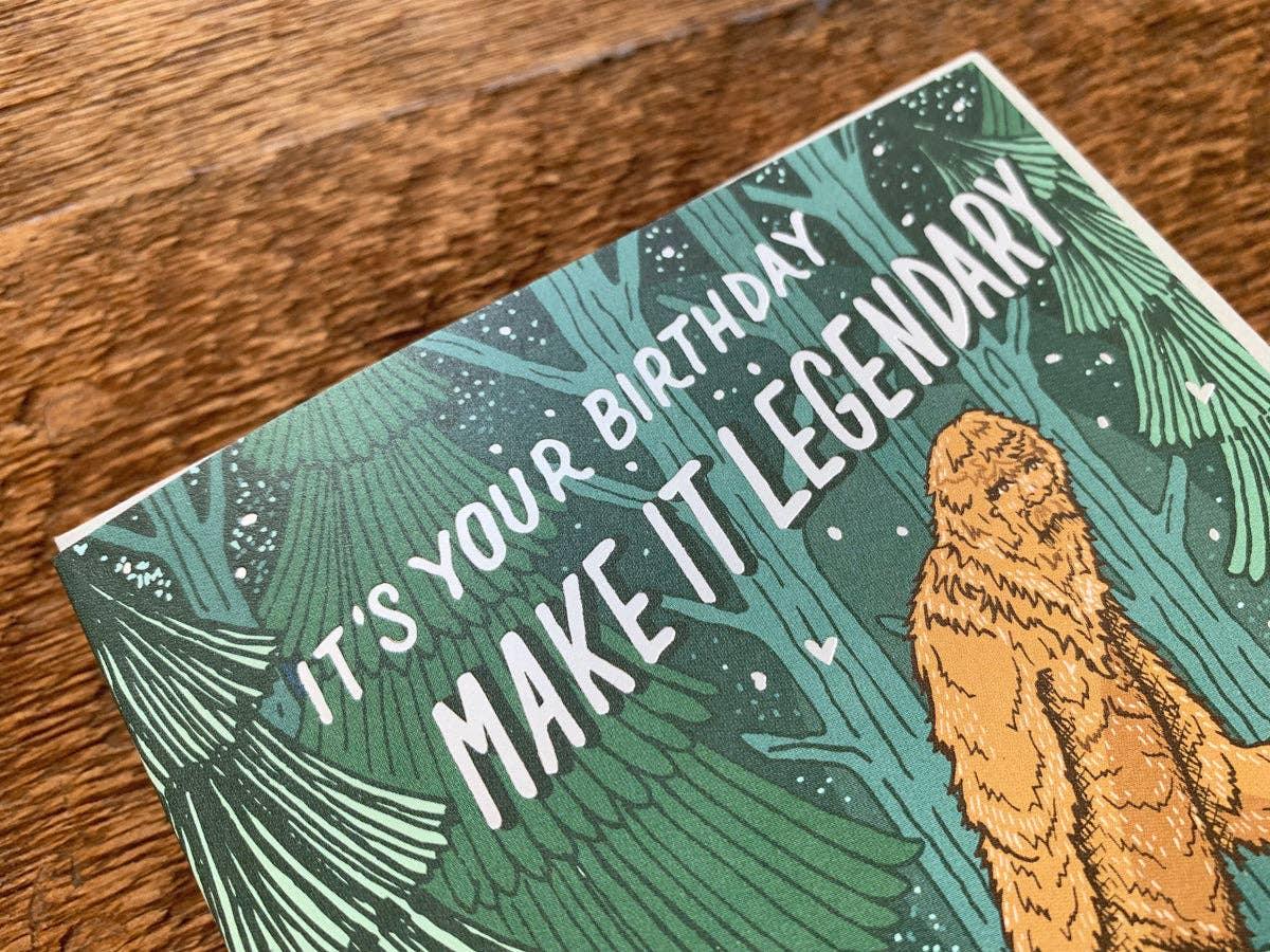 Bigfoot Birthday Card