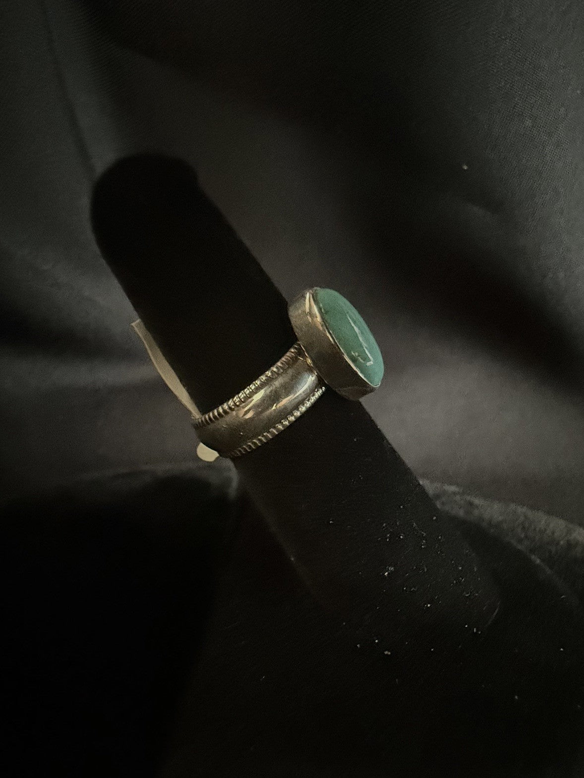 Kingman Turquoise/Sterling Silver Ring (Size 6)