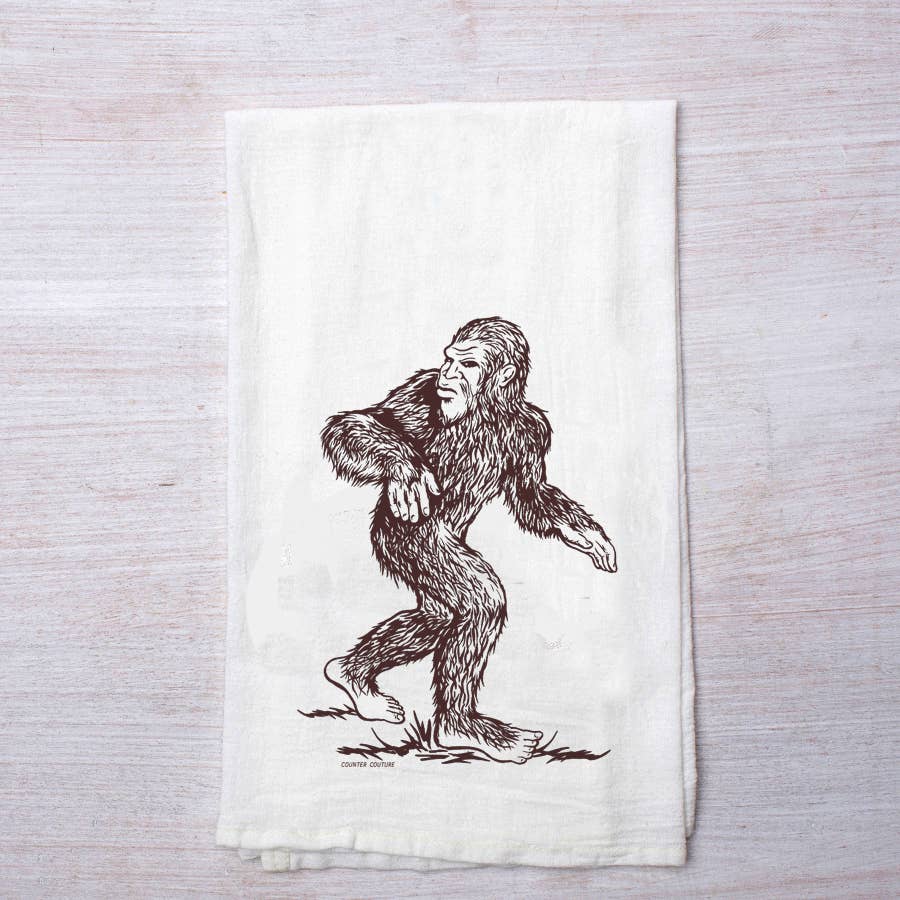 Sasquatch Flour Sack Tea Towel