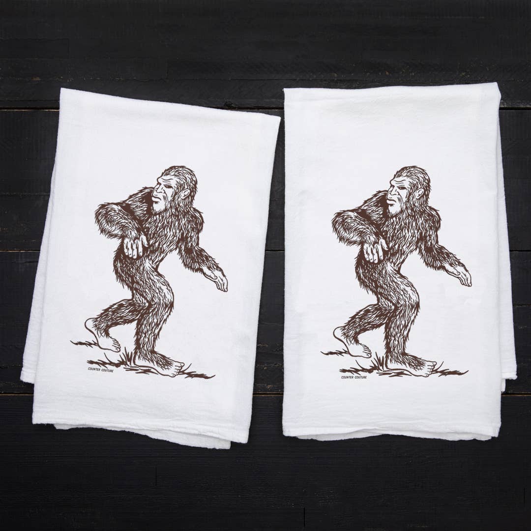 Sasquatch Flour Sack Tea Towel