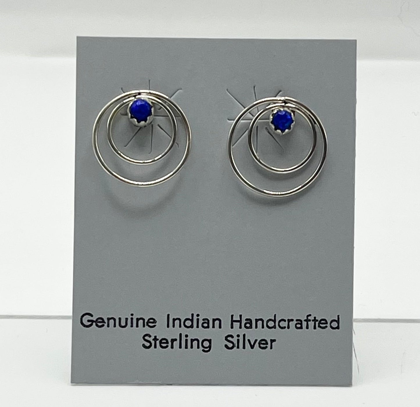 Small Lapis Lazuli and Sterling Silver Earrings