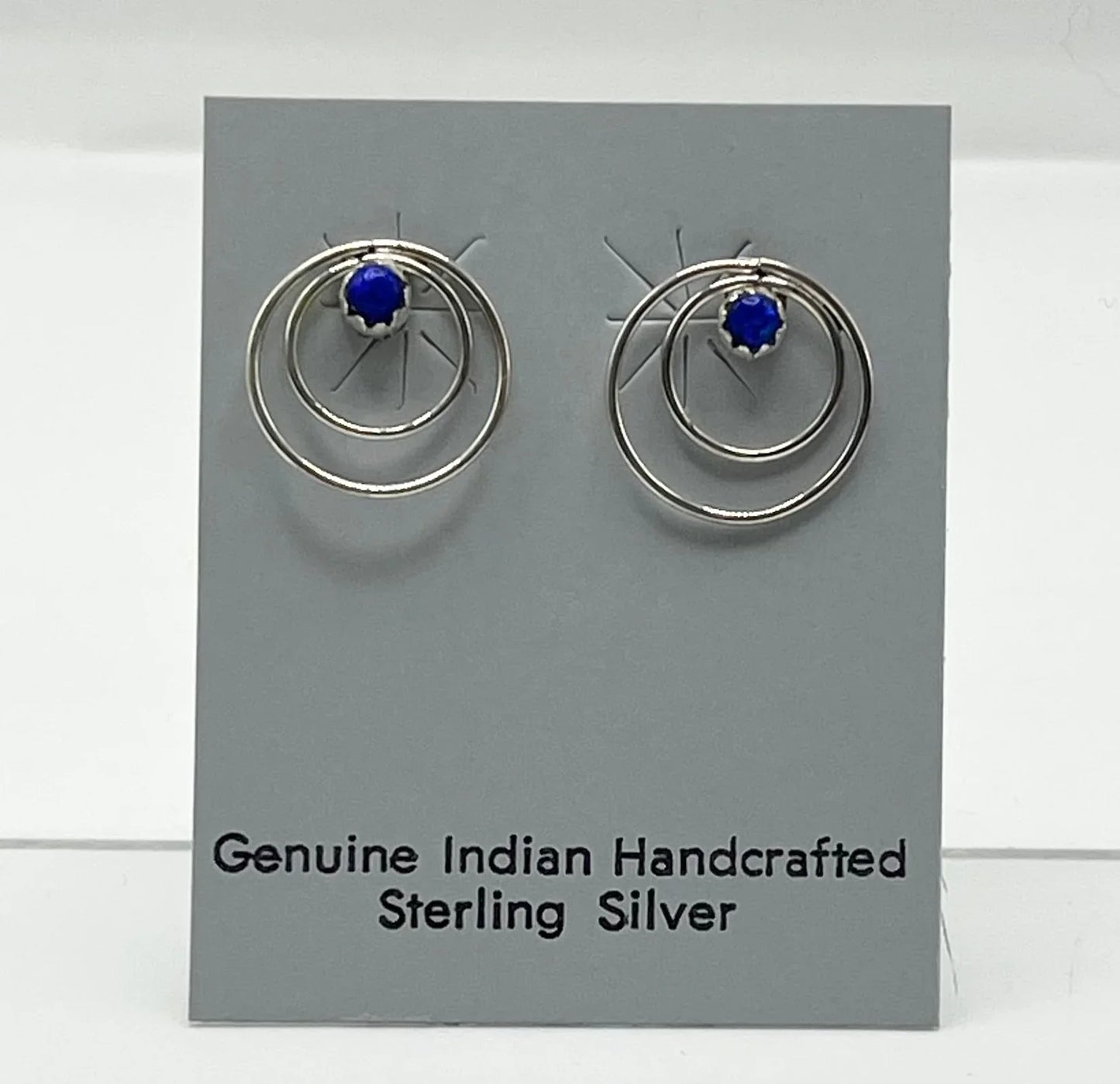 Small Lapis Lazuli and Sterling Silver Earrings