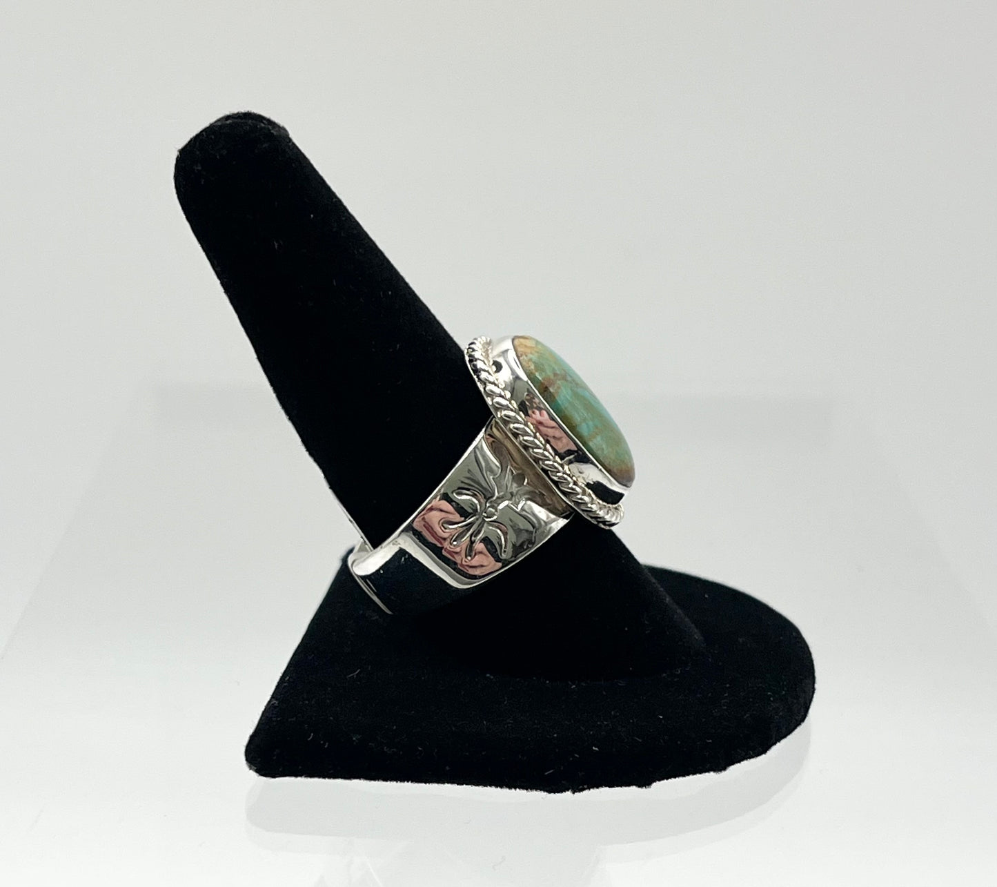 Men’s Turquoise and Sterling Silver Ring; Size 11.25