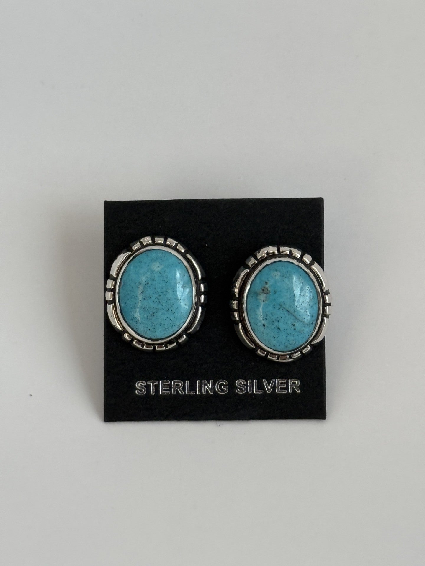 Turquoise & Sterling Silver Stud Earrings