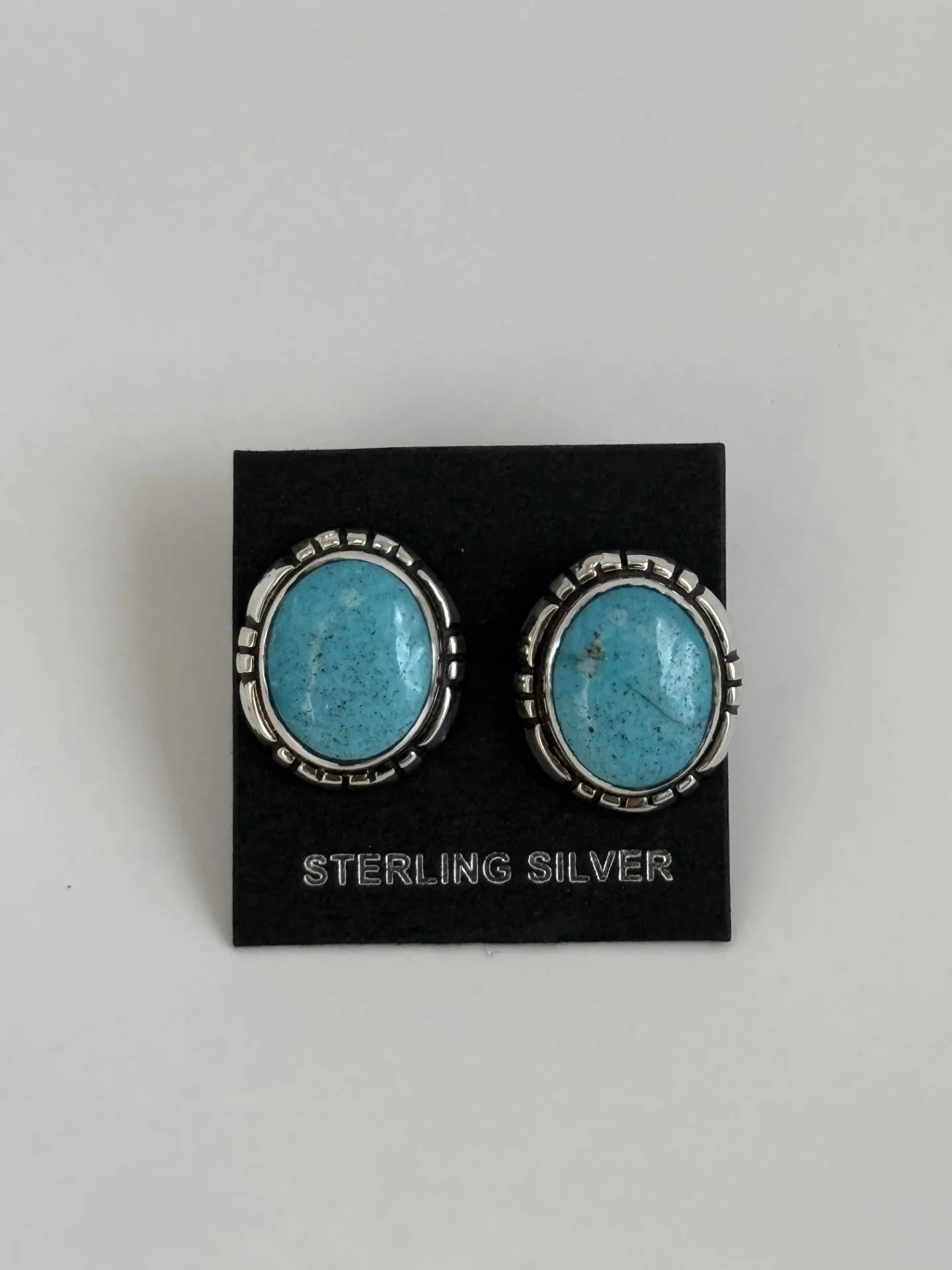 Turquoise & Sterling Silver Stud Earrings