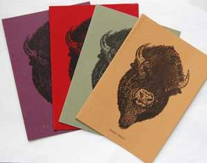 Native American buffalo art prints in vibrant colors for crafts and decor