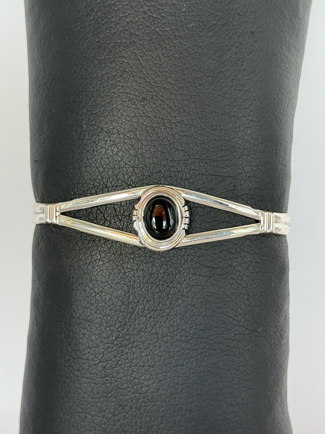 Black Onyx & Sterling Silver Bracelet