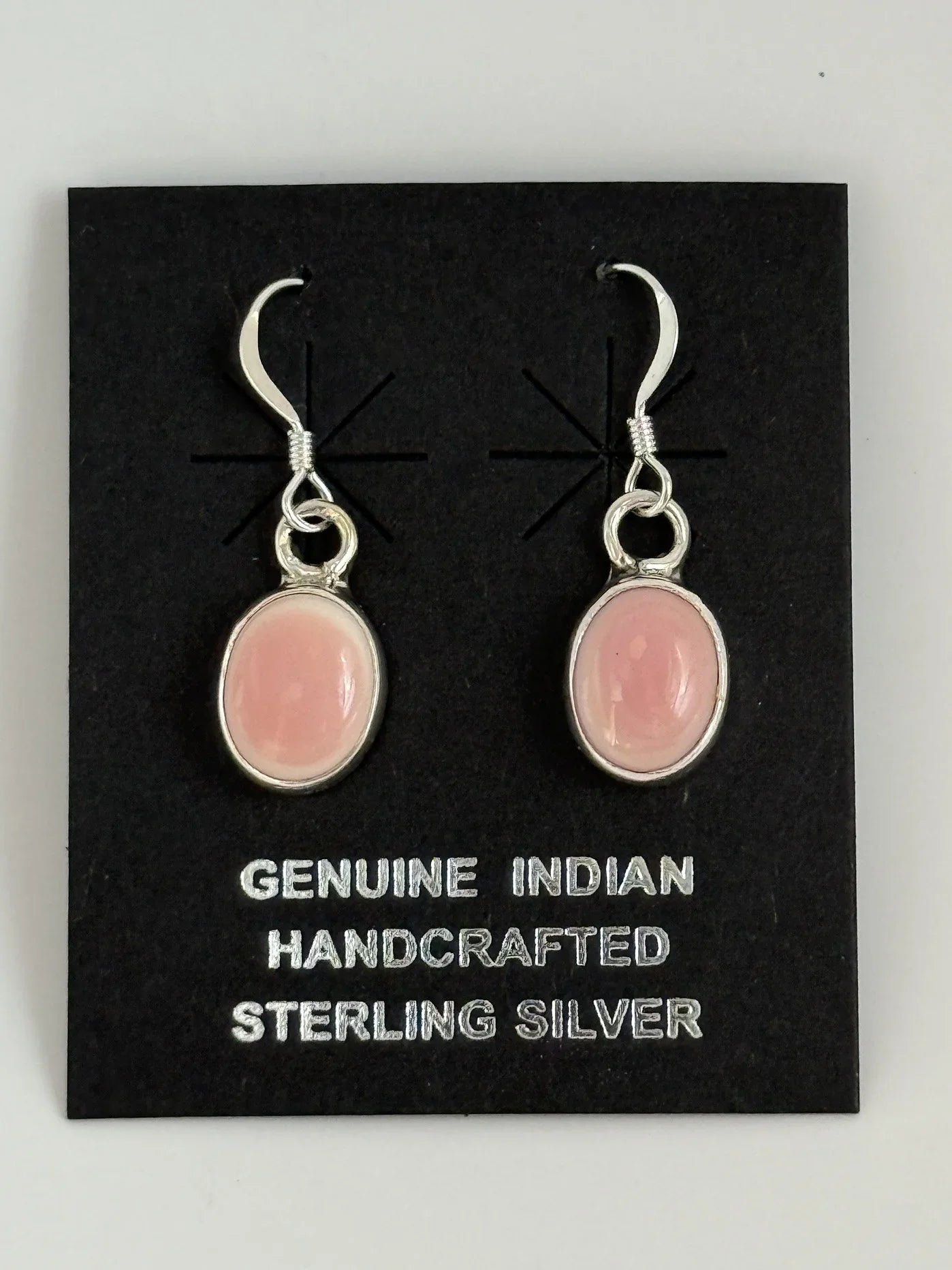 Pink Conch & Sterling Silver Earrings