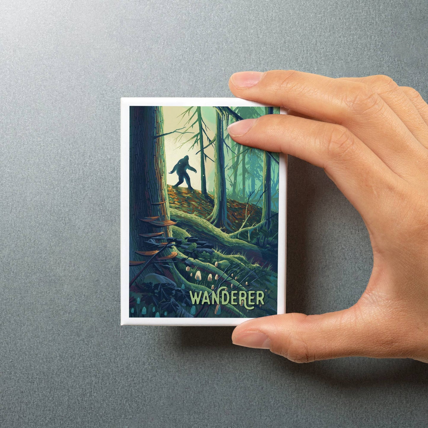 Wanderer, Bigfoot in Forest: Magnet