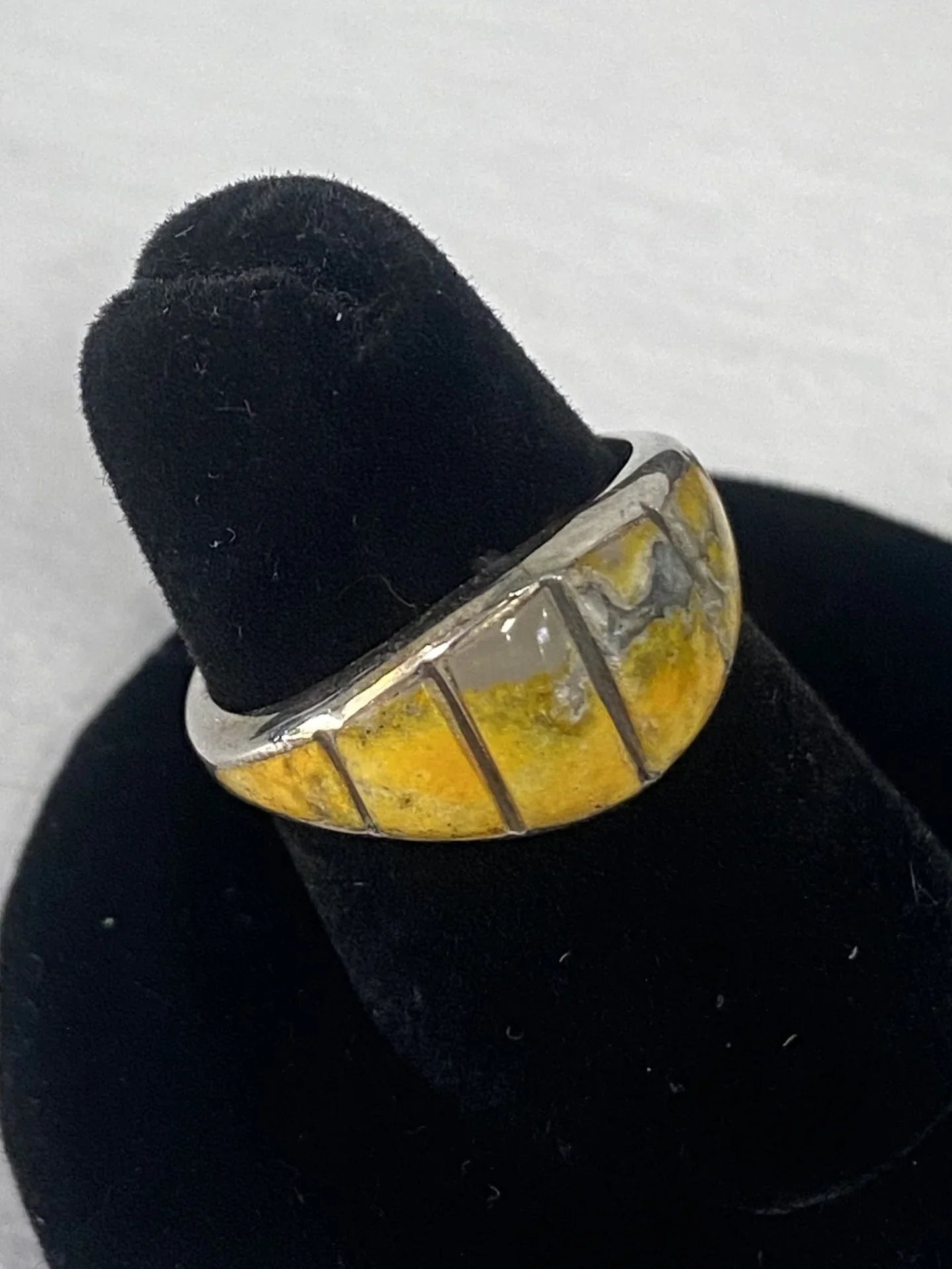 Bumble Bee Jasper & Sterling Silver Ring