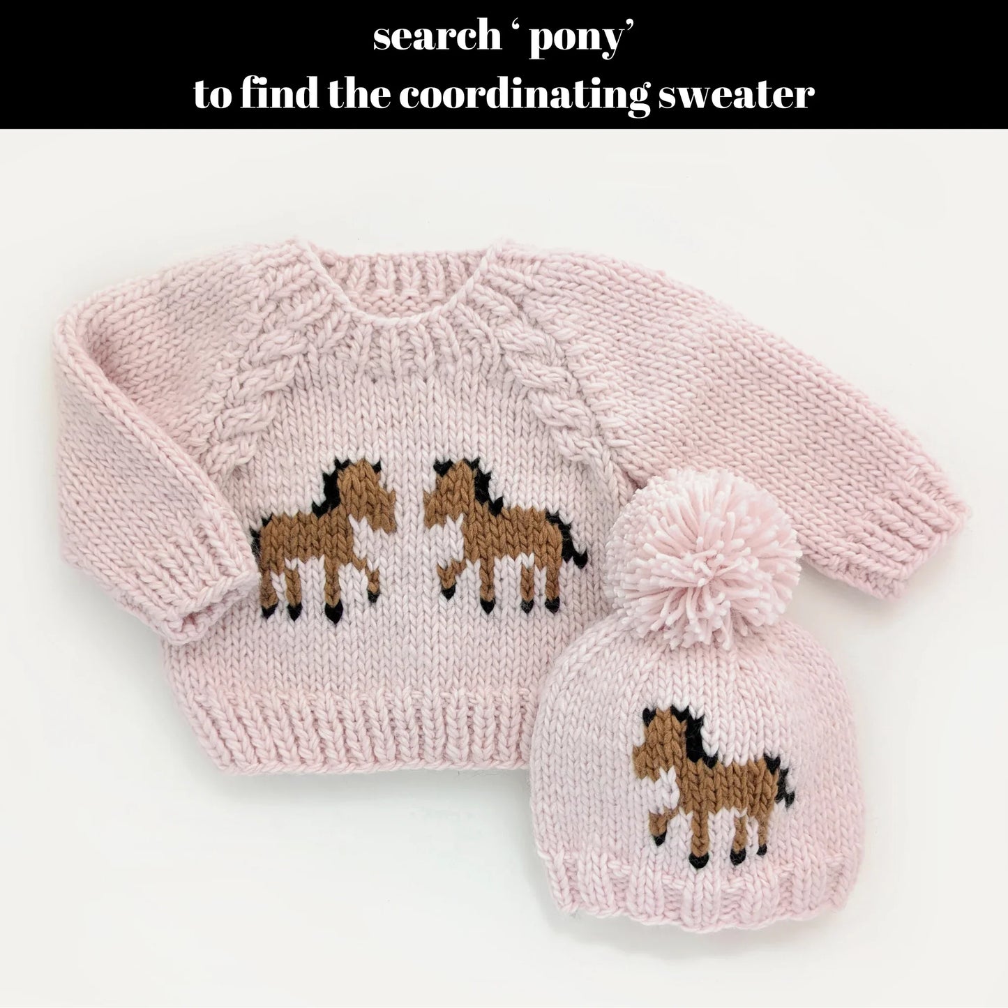 Pony Beanie Hat Blush for Baby & Kids: L (2-6 years)