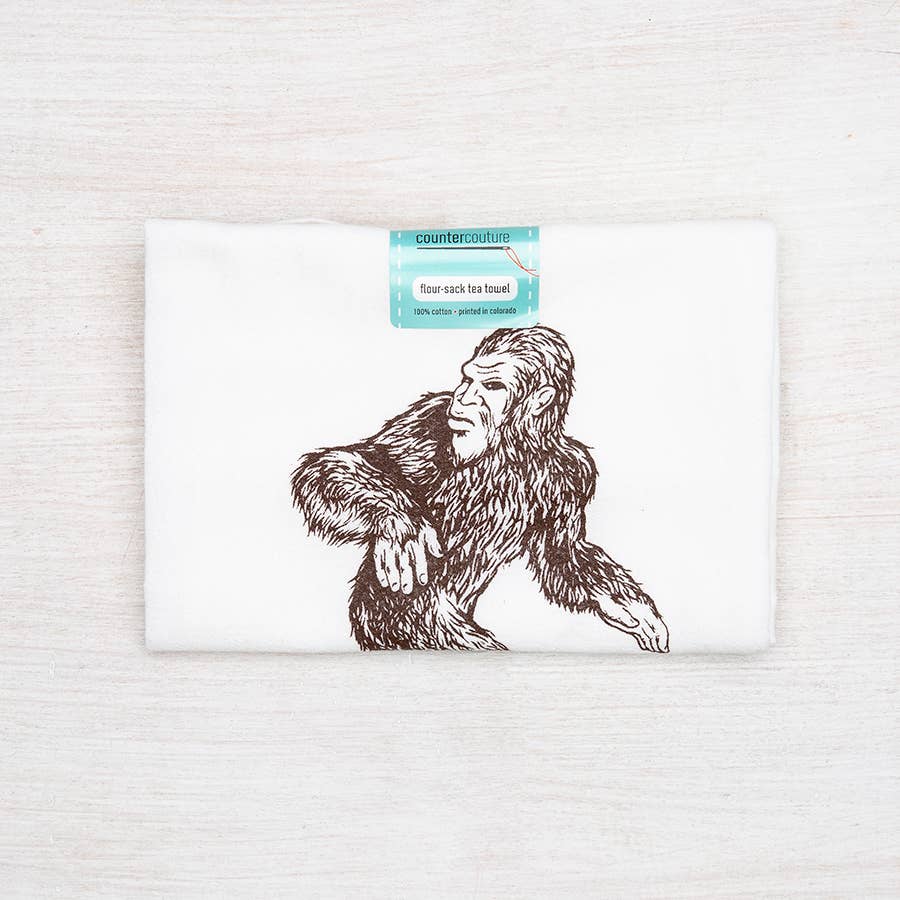Sasquatch Flour Sack Tea Towel