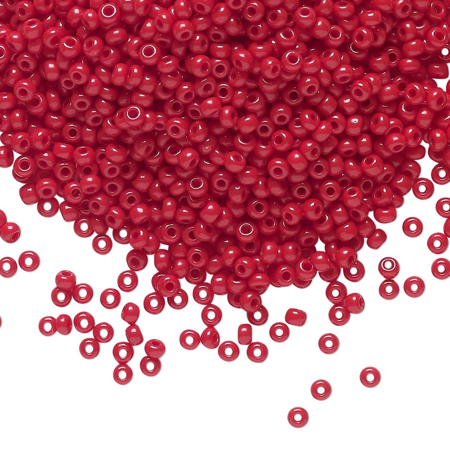 11 seed Bead Opaque Ruby Red